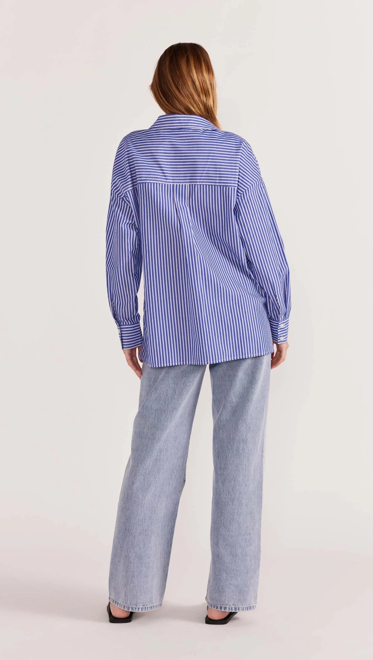 Staple The Label - PETRA SHIRT - Blue Stripe Womens STAPLE THE LABEL