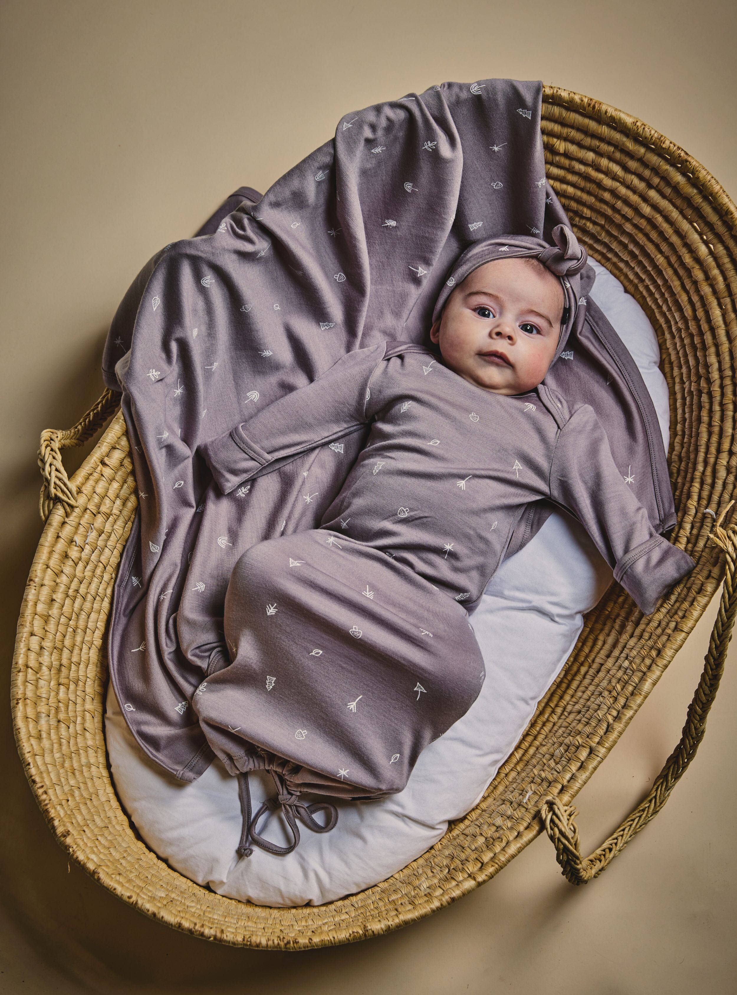 Little Flock of Horrors - The Newcomer Baby Gown - Taupe Nature Baby Little Flock of Horrors