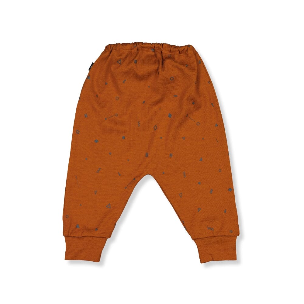 Little Flock of Horrors - Asher Dropcrotch Pants - Rust Elements Baby Little Flock of Horrors