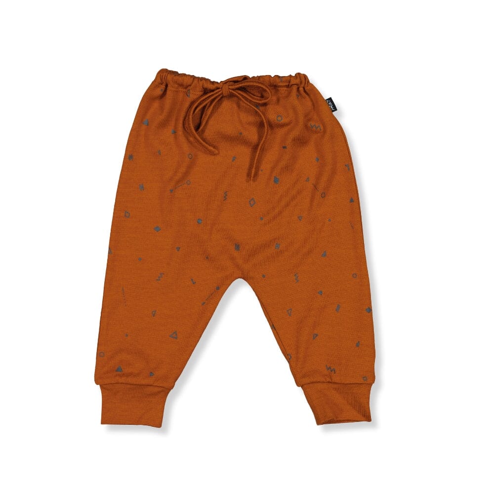 Little Flock of Horrors - Asher Dropcrotch Pants - Rust Elements Baby Little Flock of Horrors