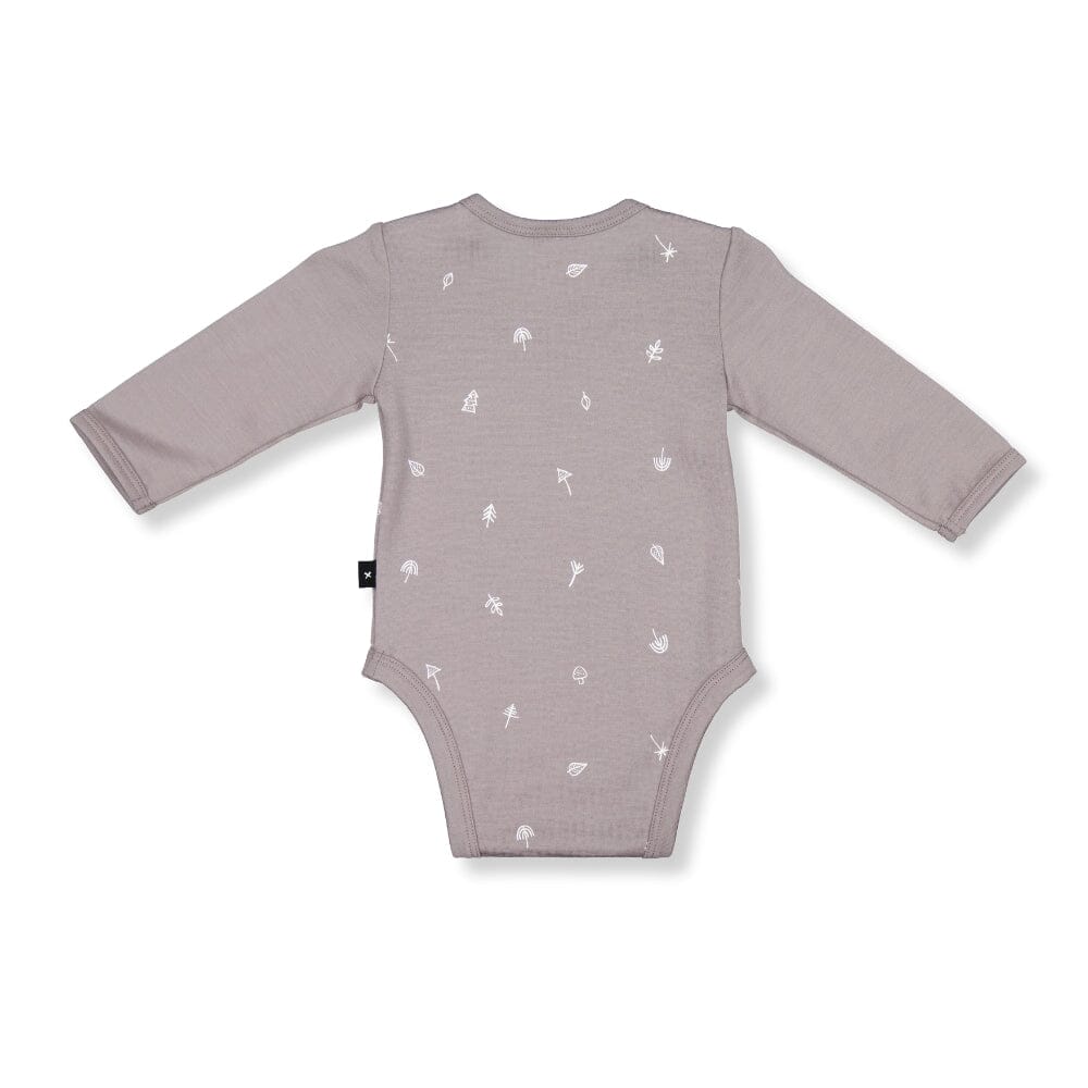 Little Flock of Horrors - Riley Bodysuit - Taupe Nature Baby Little Flock of Horrors