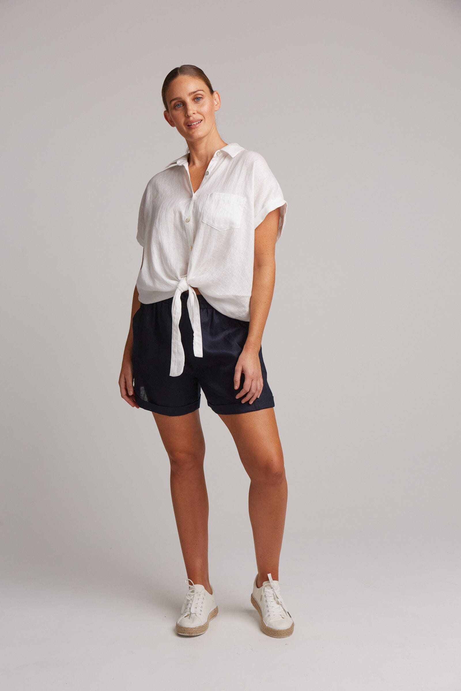 eb&ive | Studio Tie Shirt - Salt Womens eb&ive