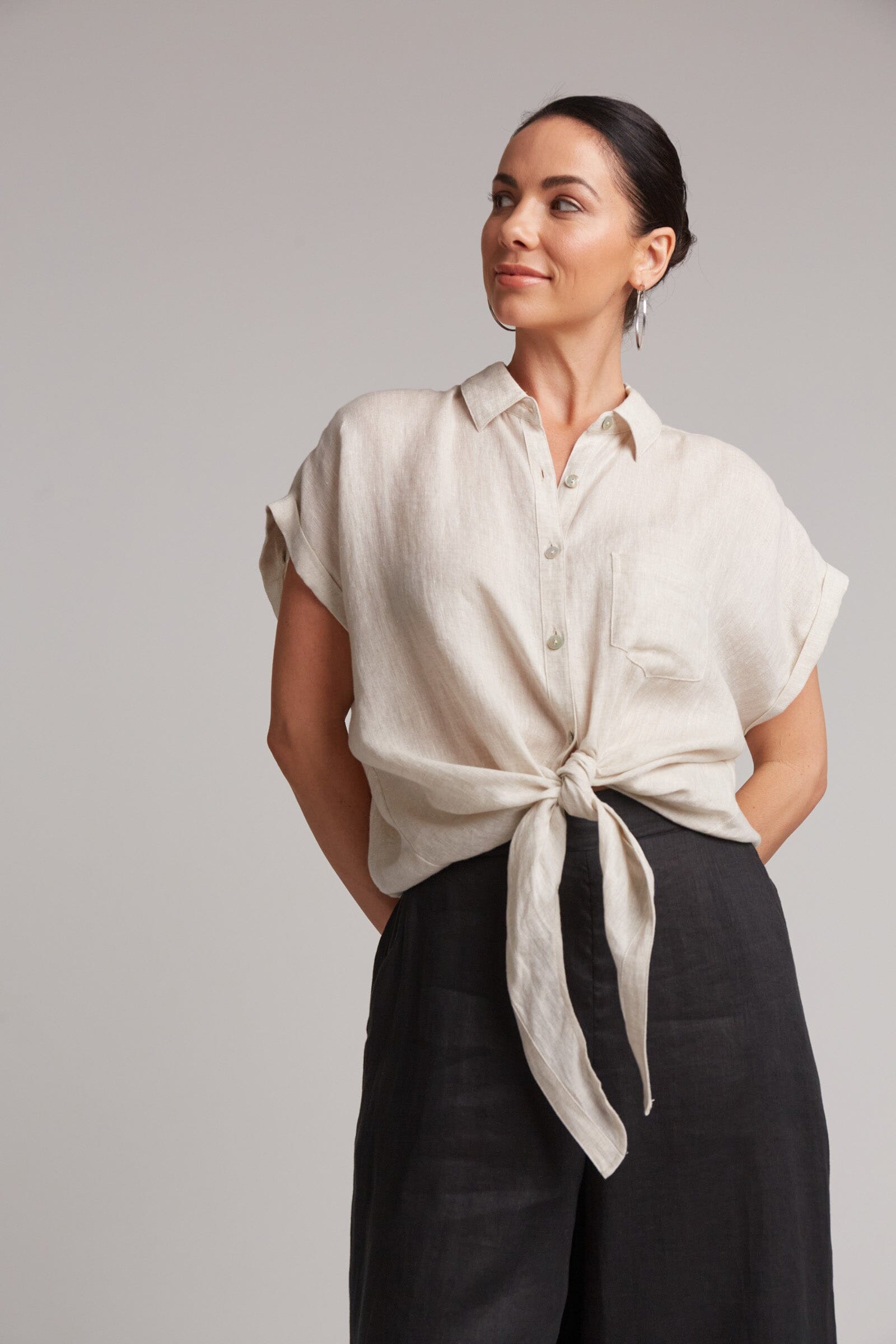 eb&ive | Studio Tie Shirt - Tusk Womens eb&ive