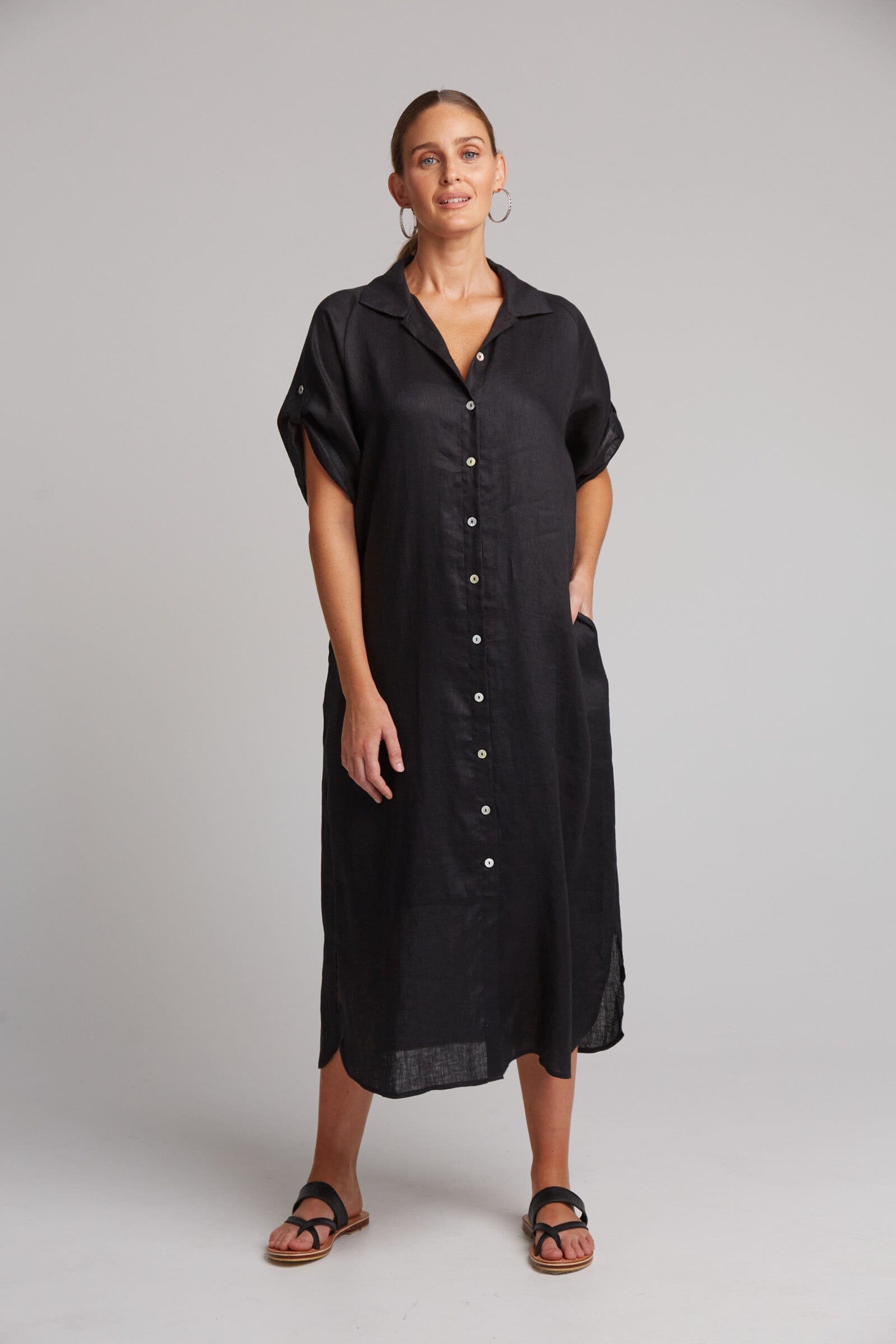 eb&ive | Studio Shirt Dress - Ebony *** PRE ORDER / DUE 22OCT *** Womens eb&ive