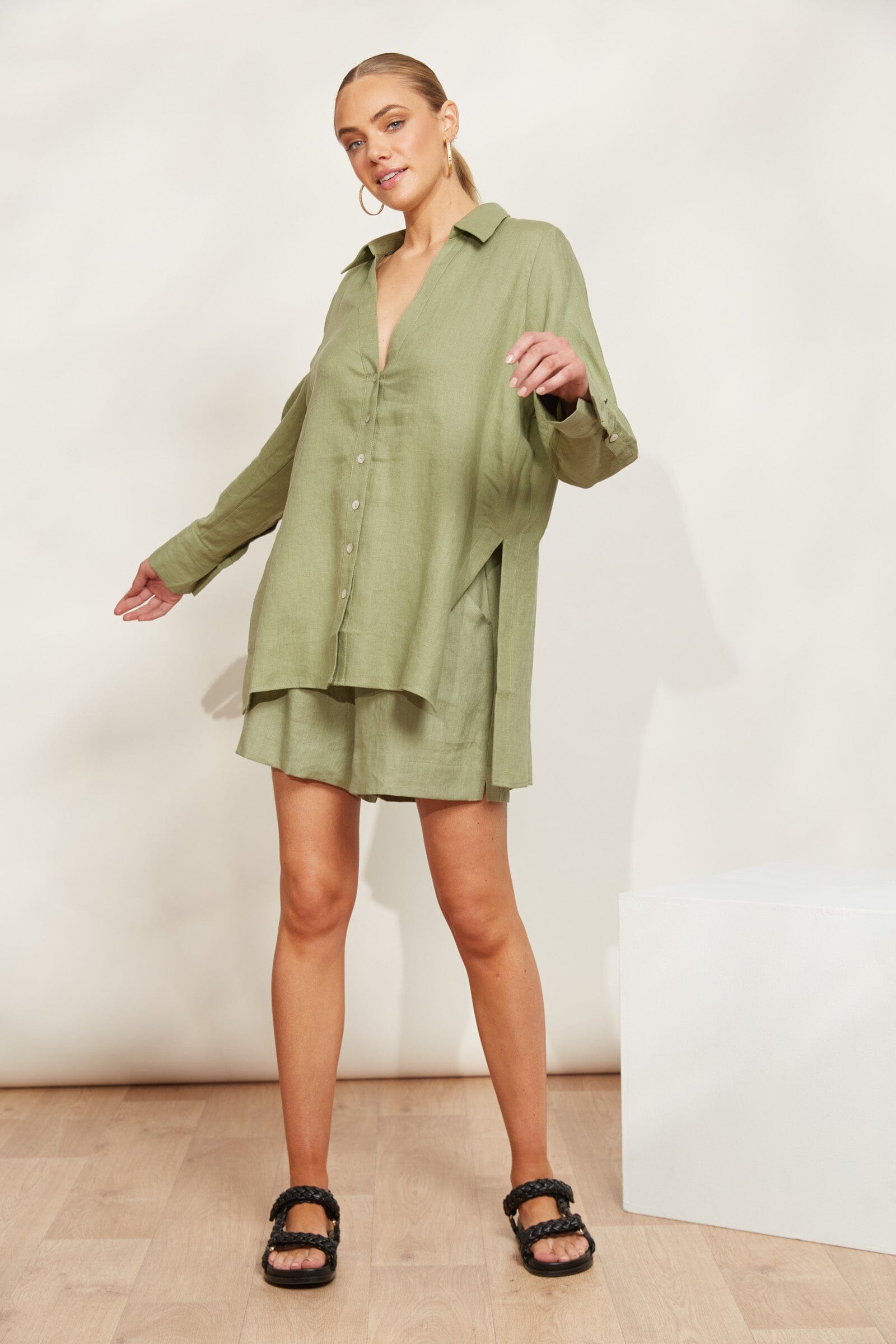 eb&ive | Sojourn Shirt - Aloe Womens eb&ive