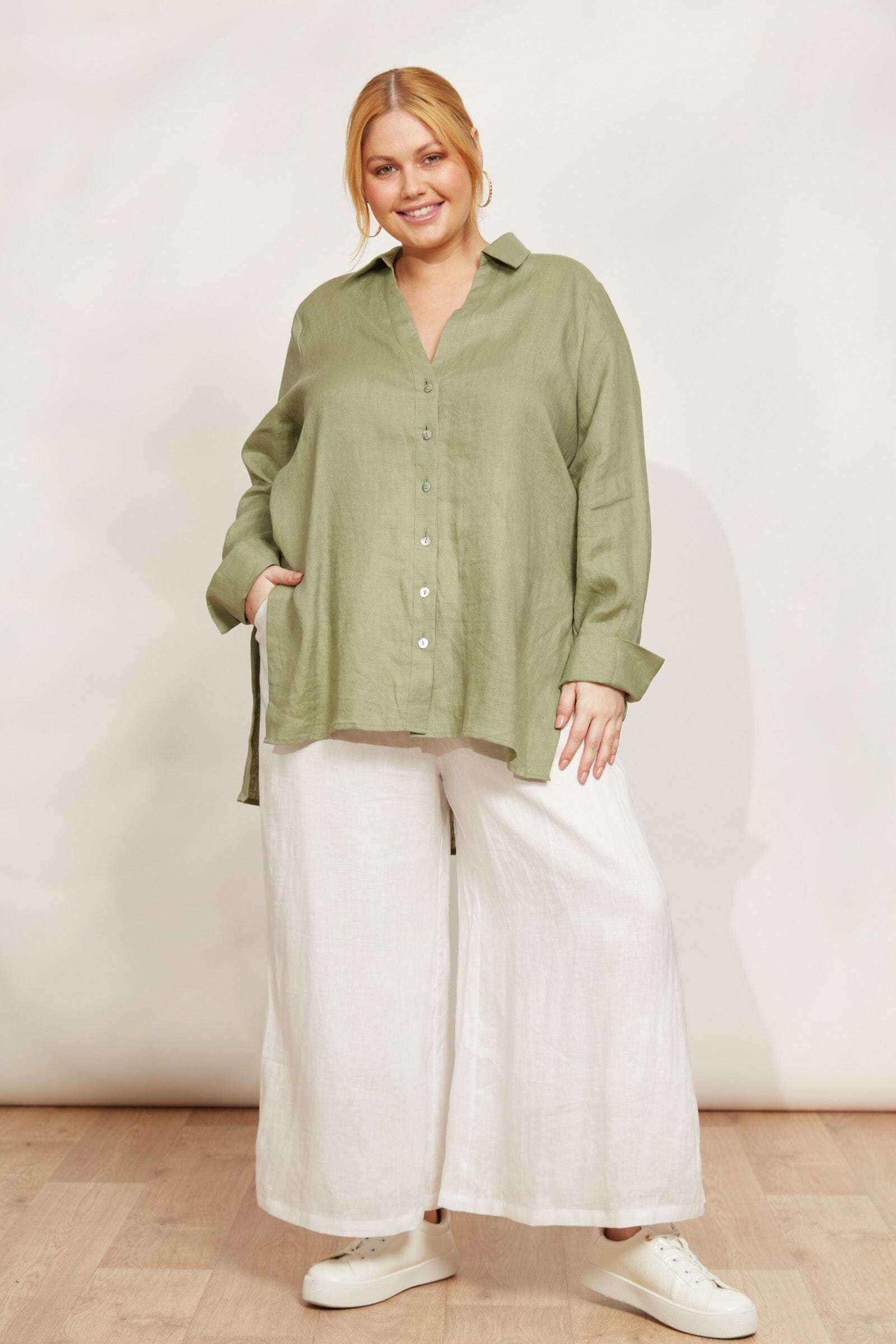 eb&ive | Sojourn Shirt - Aloe Womens eb&ive