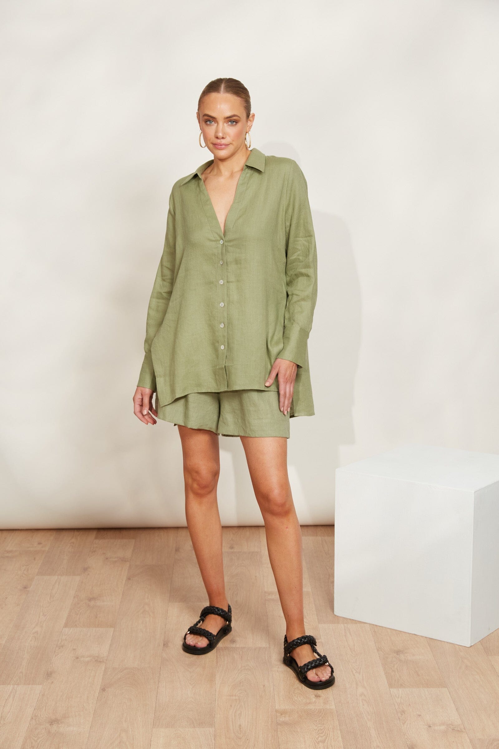 eb&ive | Sojourn Shirt - Aloe Womens eb&ive