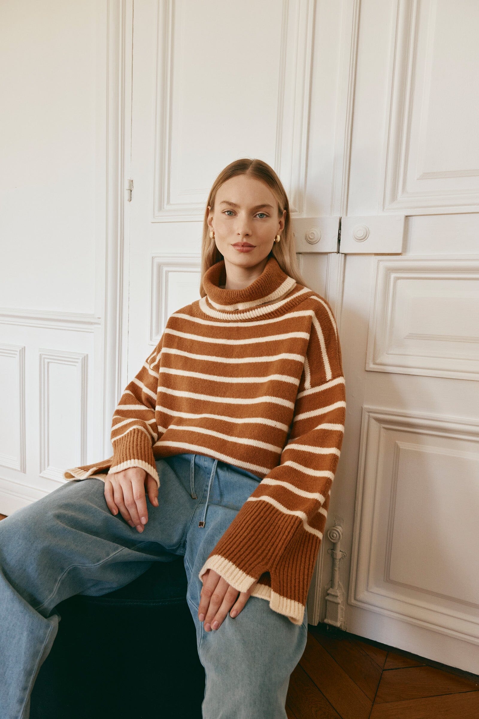 eb&ive | Katana Roll Neck Knit - Hazel Womens eb&ive