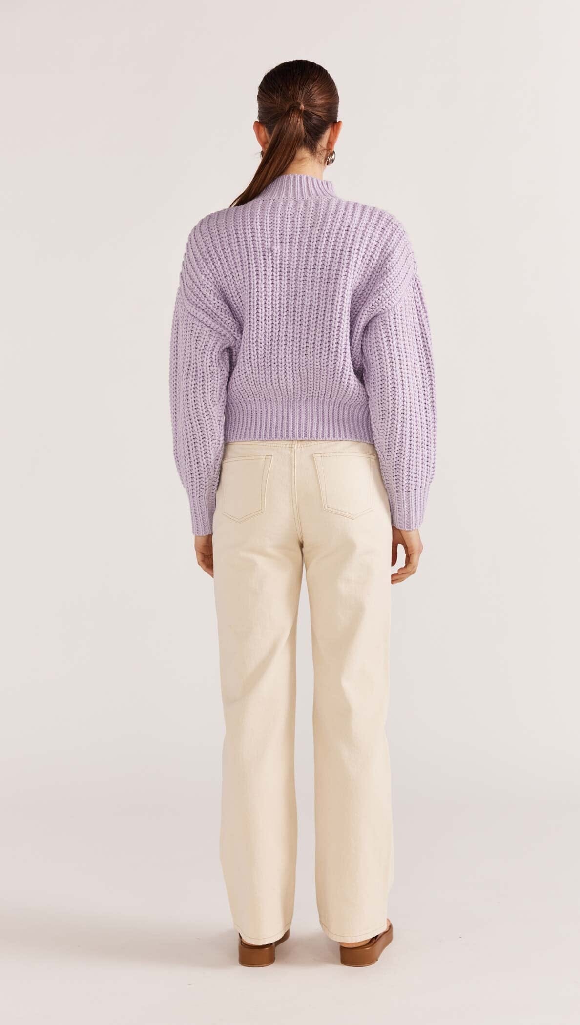 STAPLE THE LABEL - MYLES JUMPER - Lilac Womens STAPLE THE LABEL