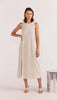 STAPLE THE LABEL - ALBA MIDI DRESS - Natural Marle Womens STAPLE THE LABEL