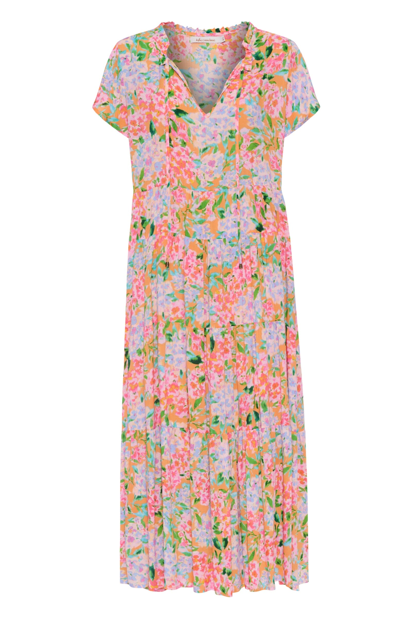 Isle of Mine - Botanical Tiered Dress - Sunset Hydrangea Womens isleOFmine
