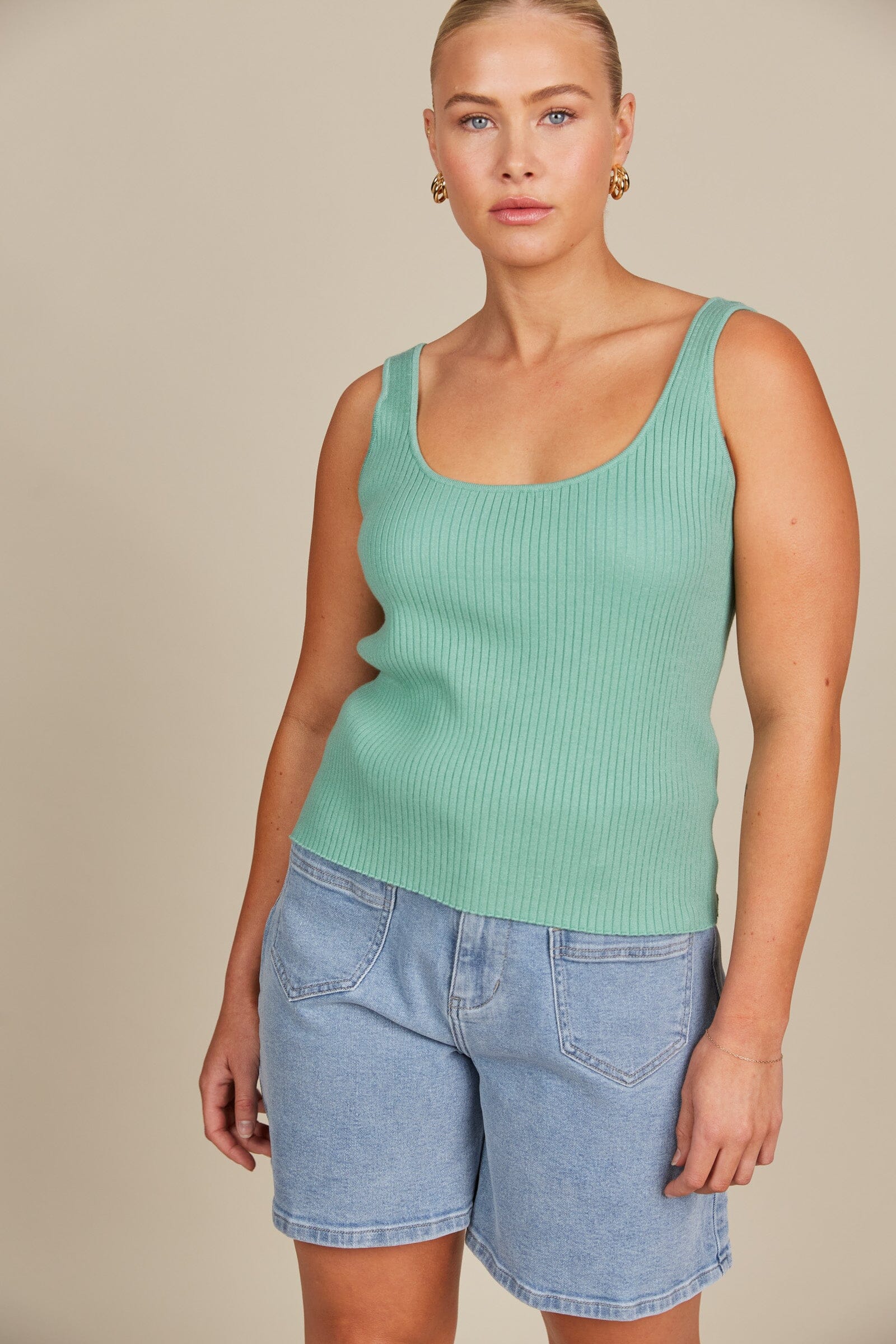 Isle of Mine - Adele Tank - Seafoam Womens isleOFmine