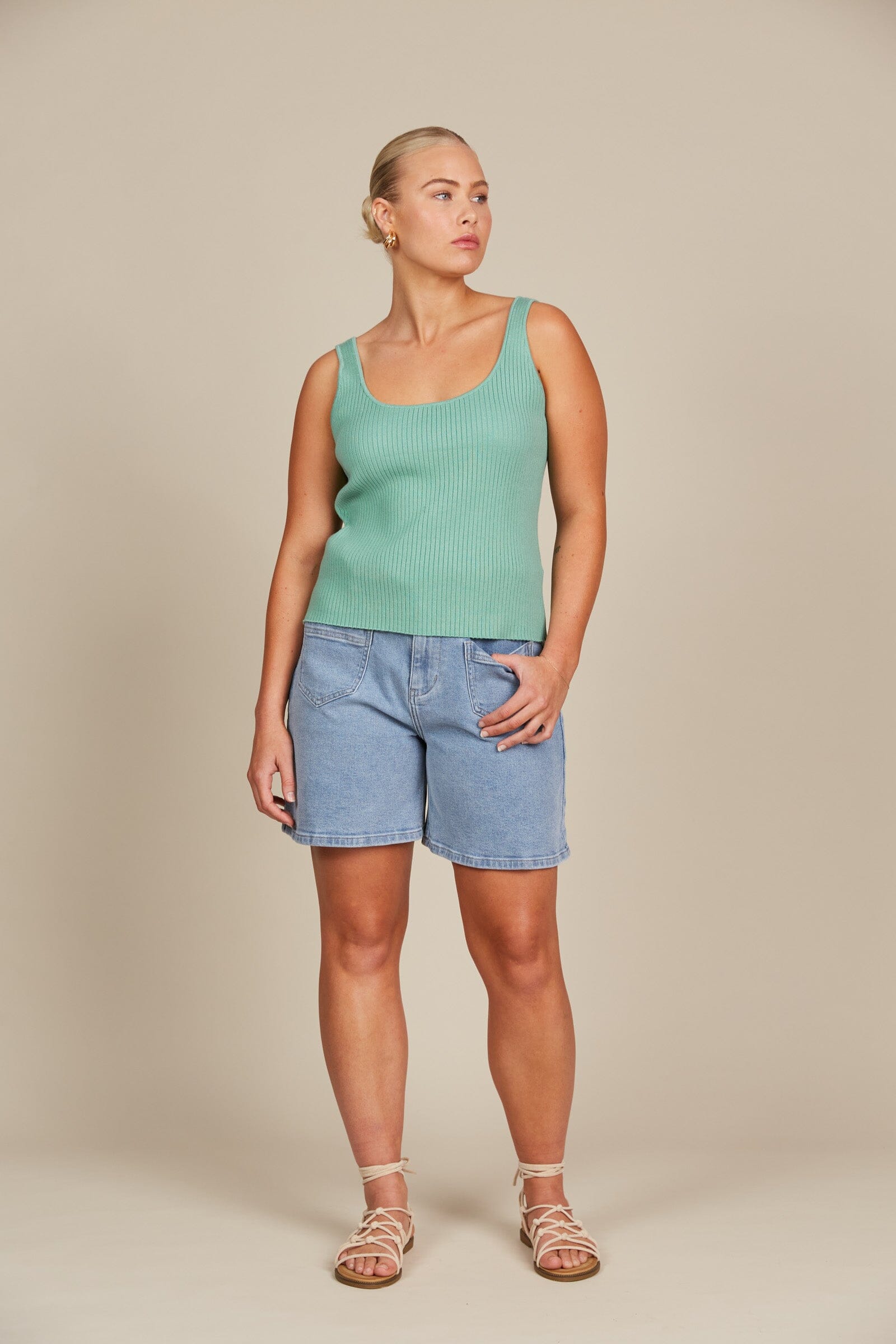 Isle of Mine - Adele Tank - Seafoam Womens isleOFmine