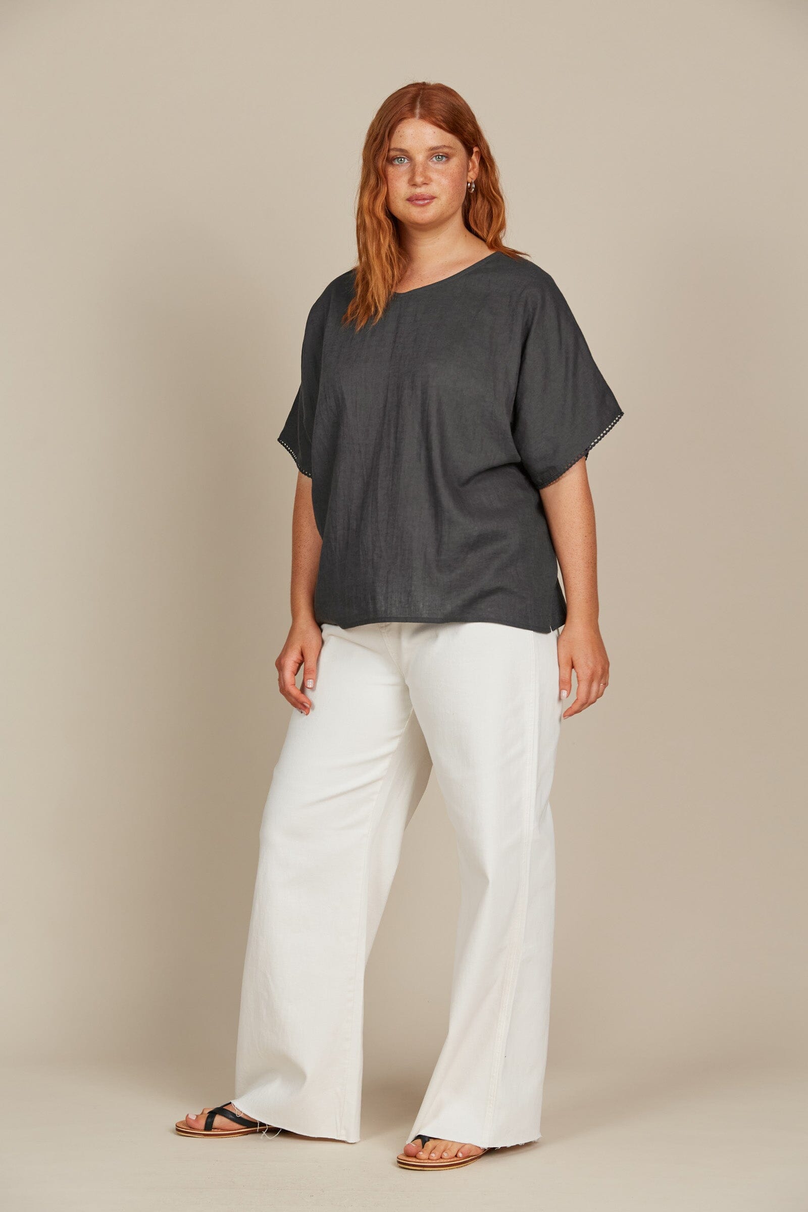 Isle of Mine - Amelie Relaxed Top - Graphite Womens isleOFmine