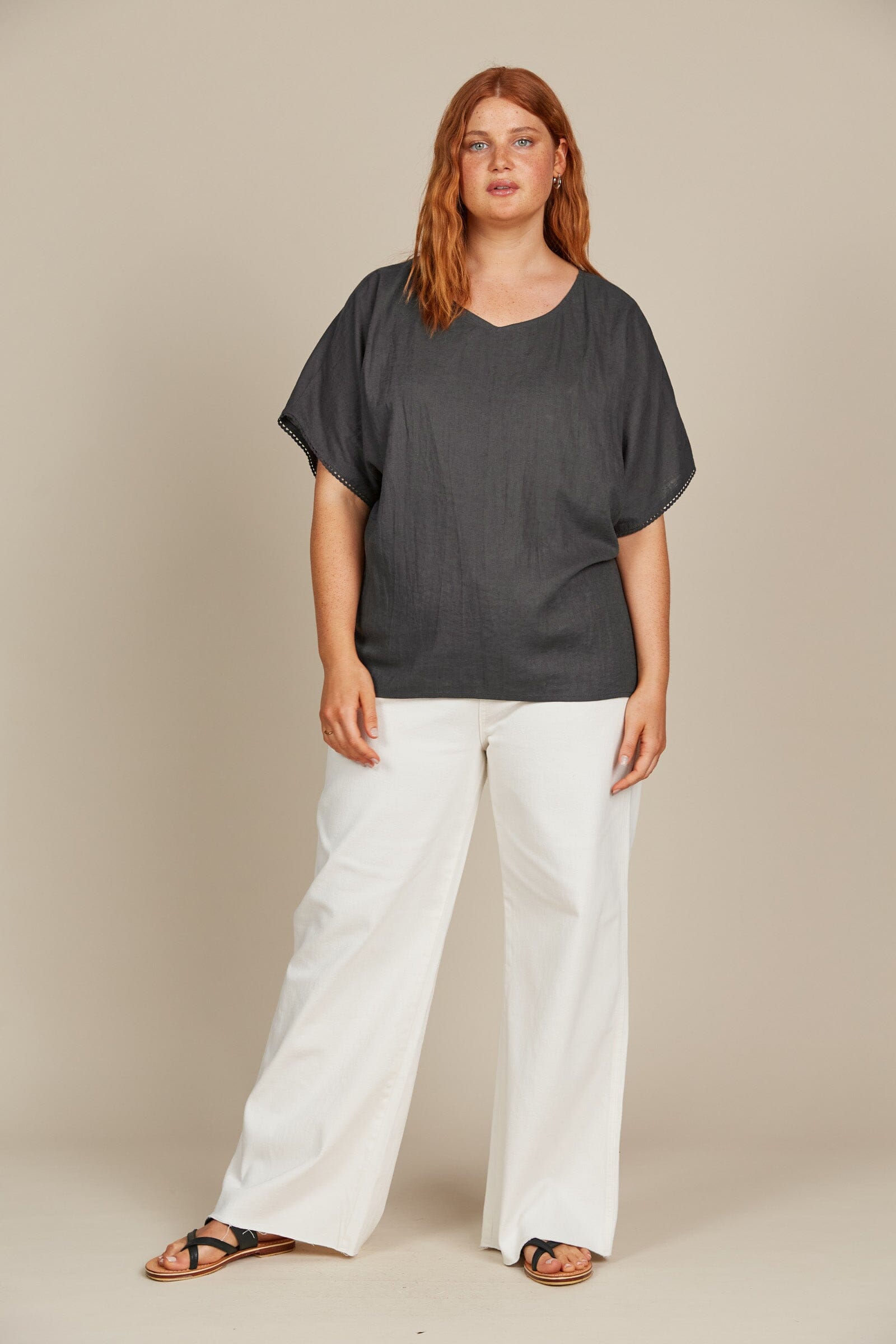 Isle of Mine - Amelie Relaxed Top - Graphite Womens isleOFmine