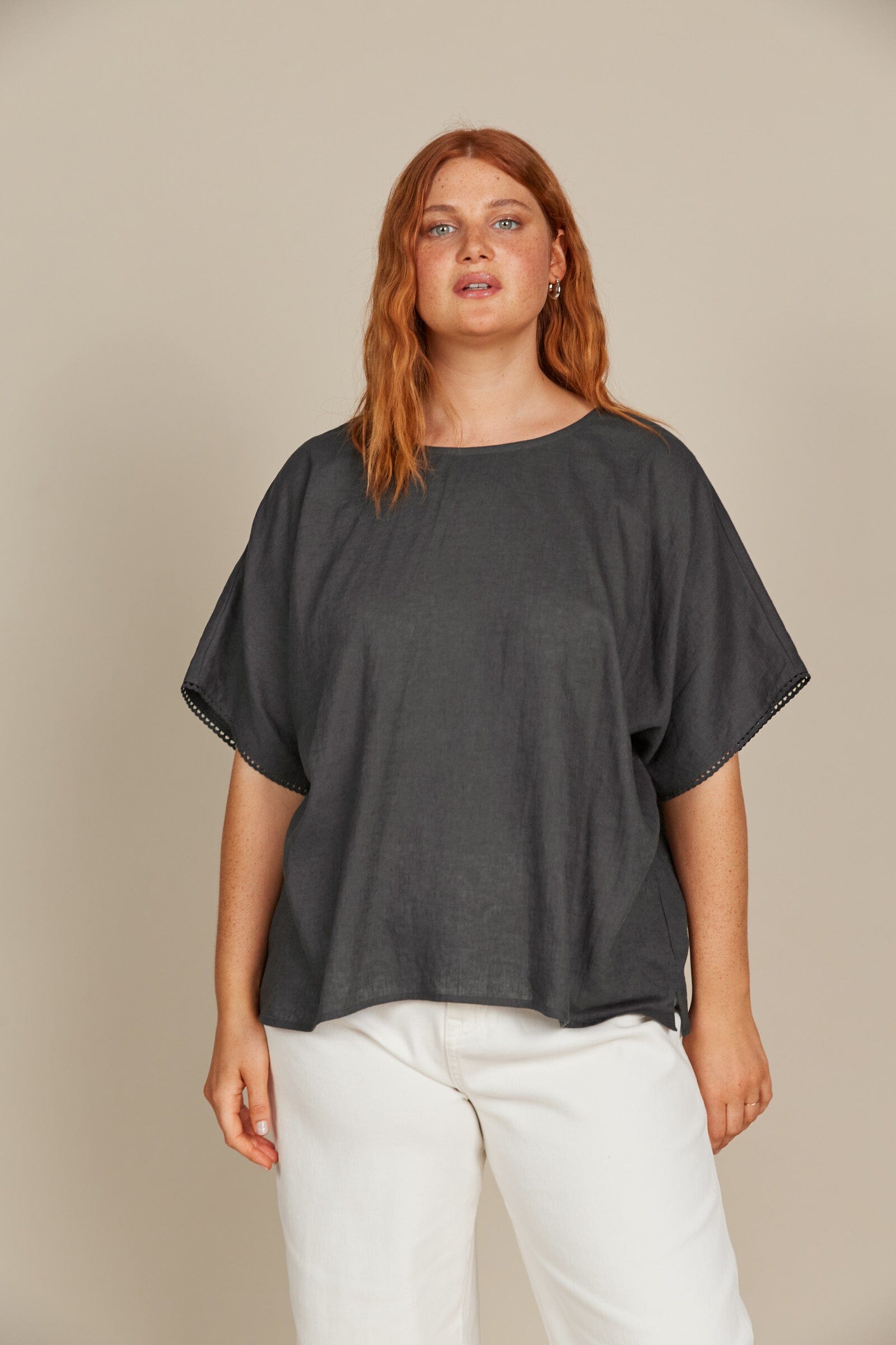 Isle of Mine - Amelie Relaxed Top - Graphite Womens isleOFmine