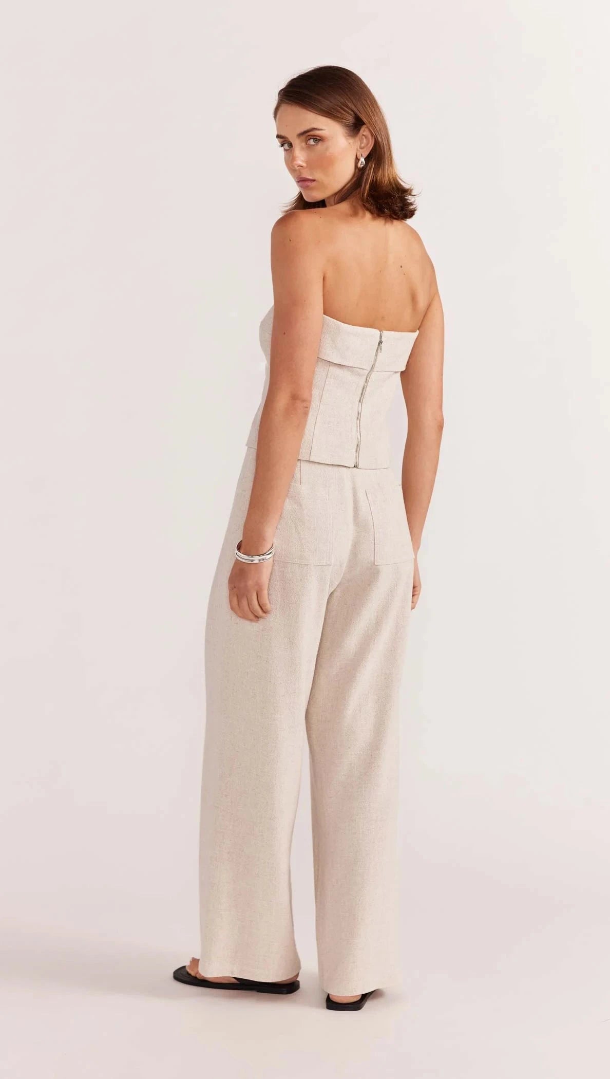 STAPLE THE LABEL - ALBA PANTS - Natural Marle Womens STAPLE THE LABEL