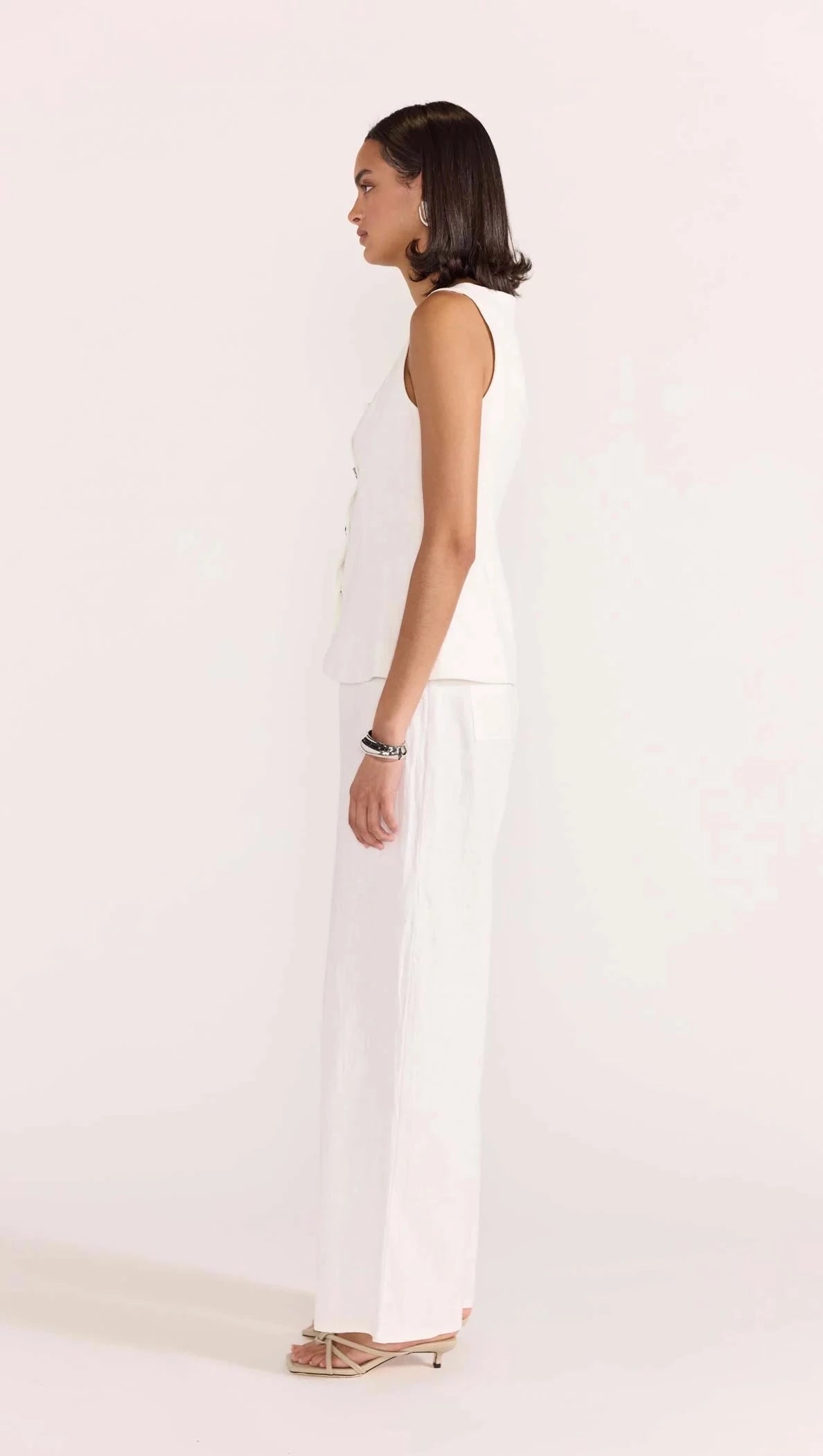 STAPLE THE LABEL - EDEN VEST - White Womens STAPLE THE LABEL