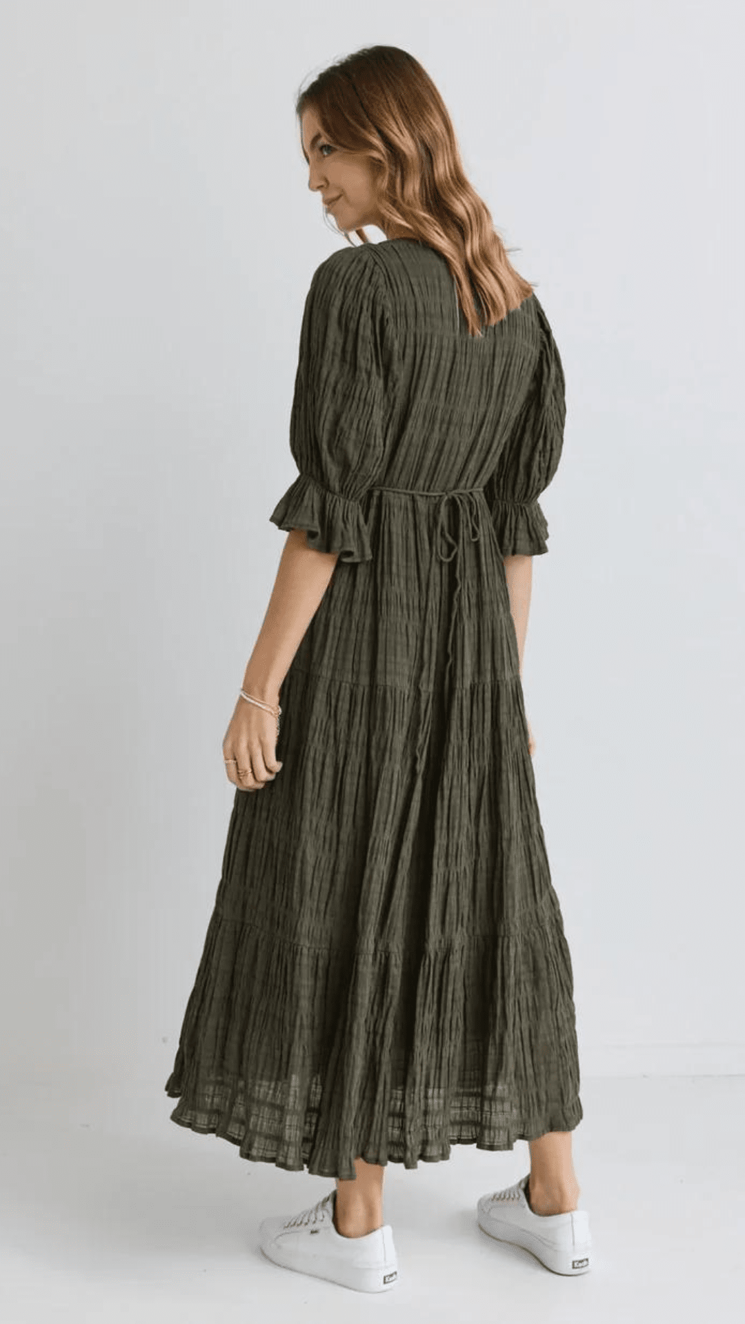 IVY + JACK - The Dreamy Tiered Maxi Dress - Khaki Womens IVY + JACK