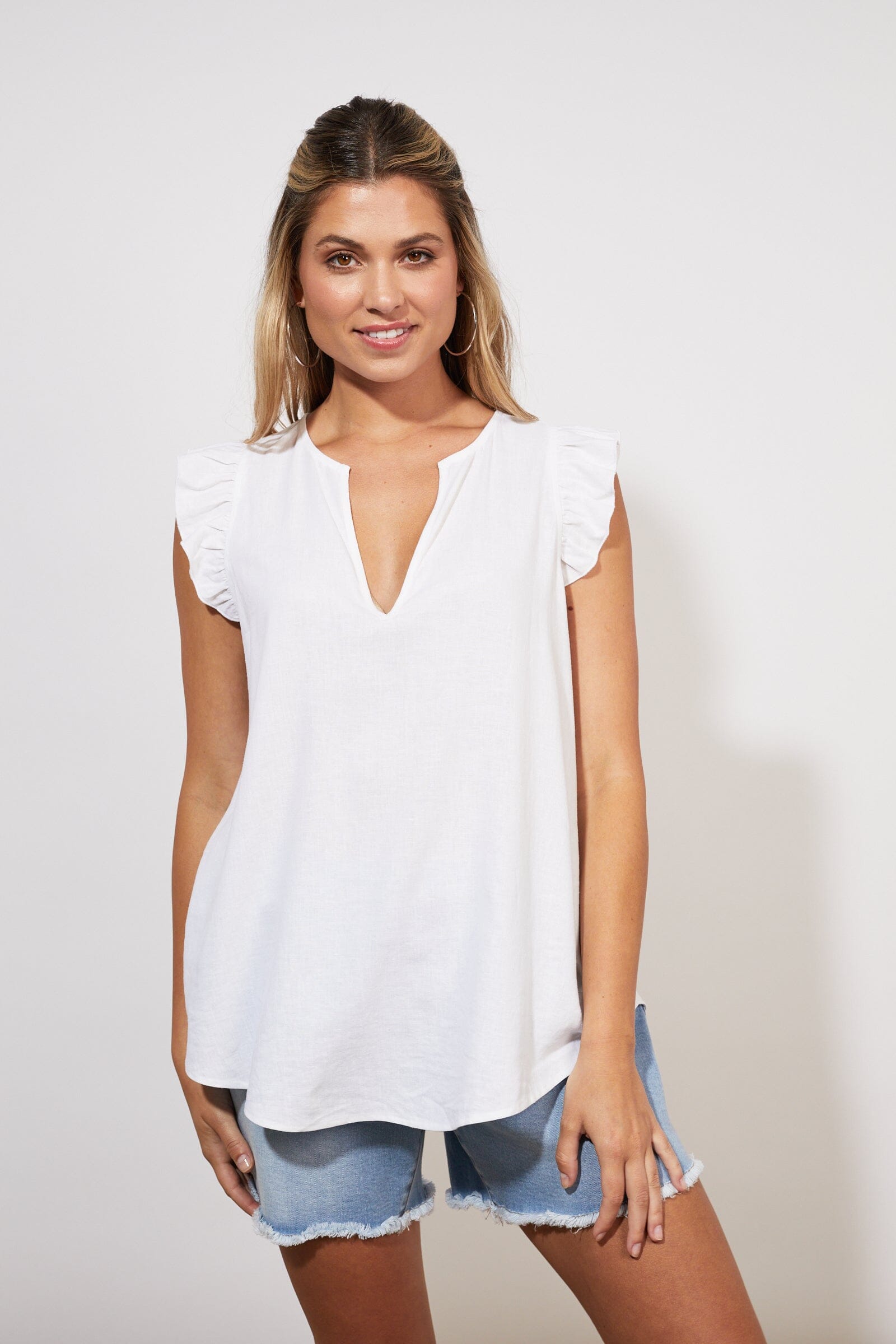 Haven - Tanna Frill Top - Coconut Womens Haven