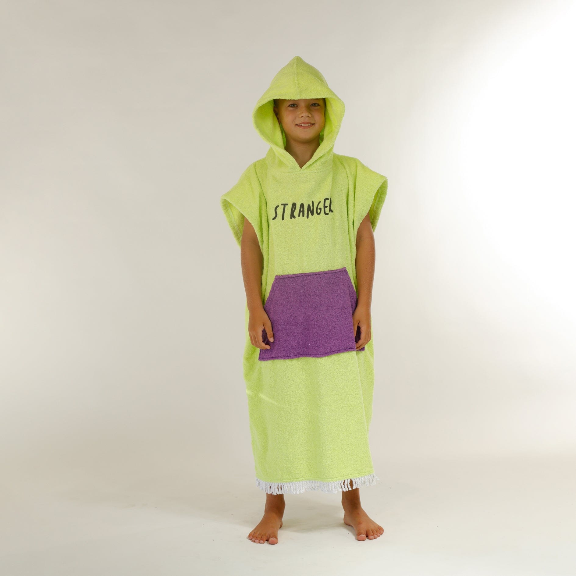 Hello Stranger - STRANGER PONCHO TOWEL - Lime Boys Hello Stranger