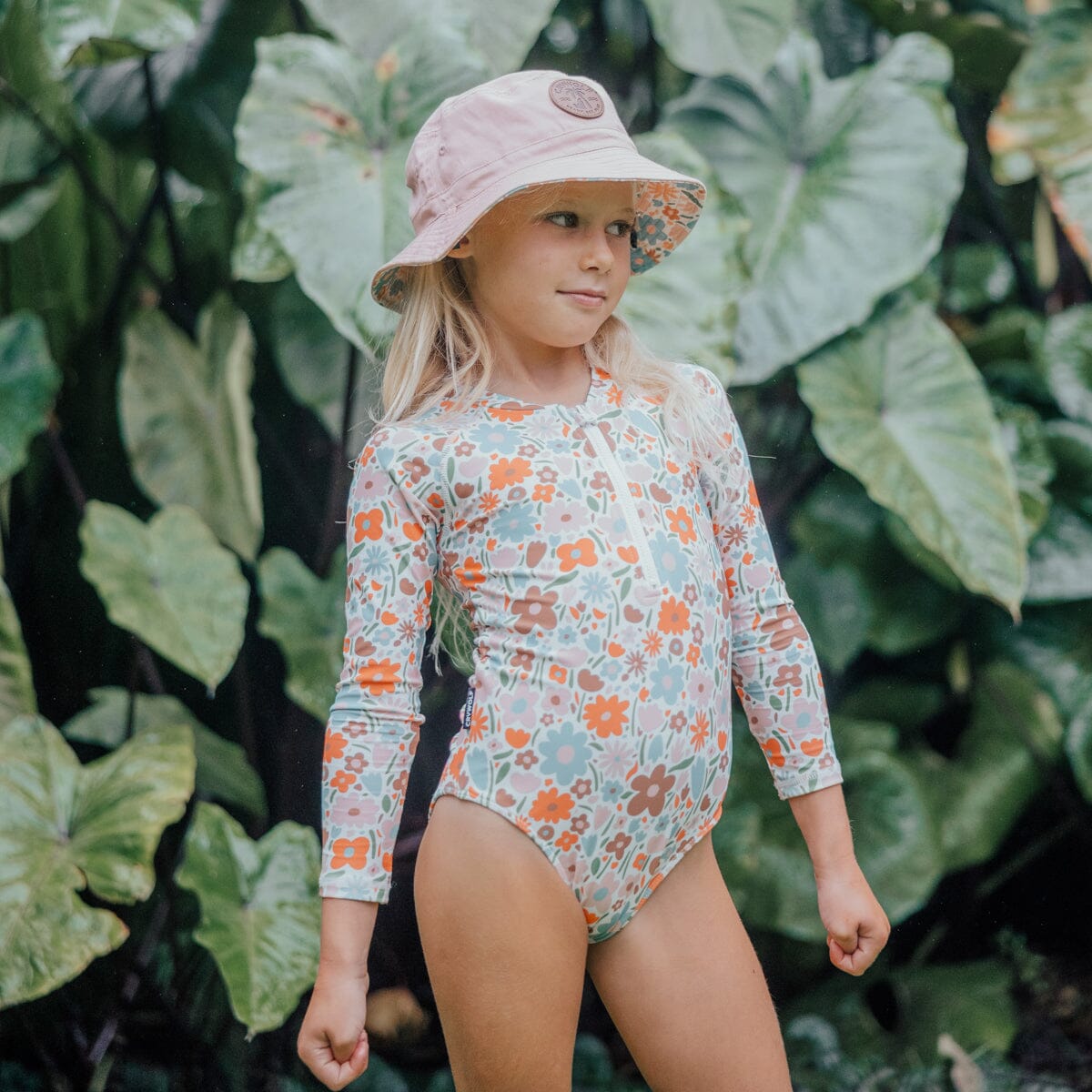 Crywolf - LONG SLEEVE SWIMSUIT - Flower Market Girls Crywolf