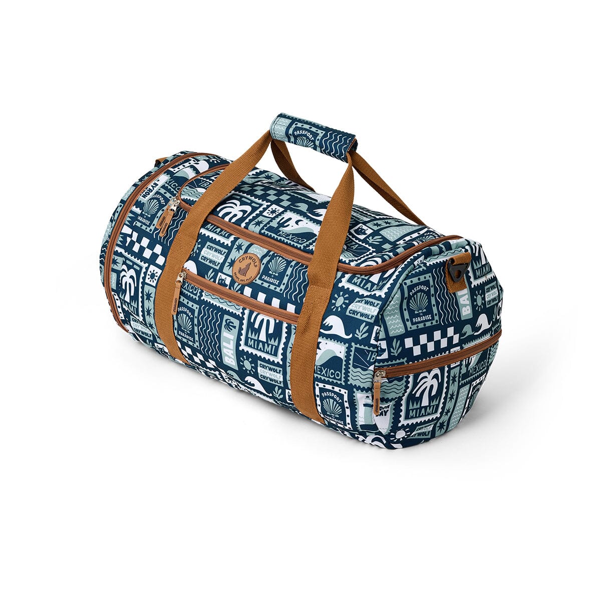 Crywolf | PACKABLE DUFFEL - Blue Postcards CUTENESS Crywolf