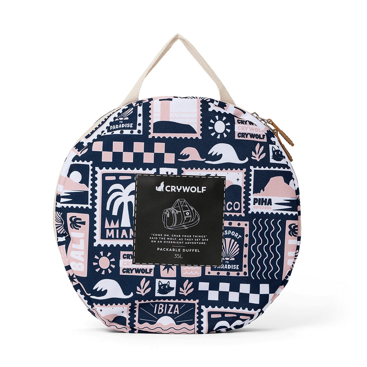 Crywolf | PACKABLE DUFFEL - Blush Postcards CUTENESS Crywolf