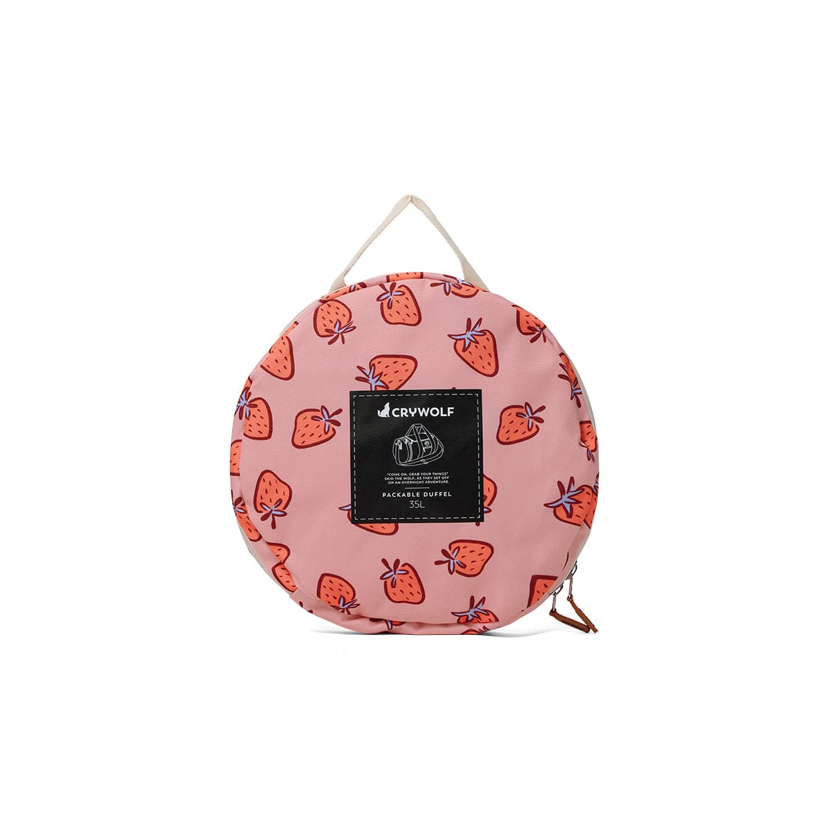 Crywolf - PACKABLE DUFFEL BAG - Strawberry Splash Girls Crywolf