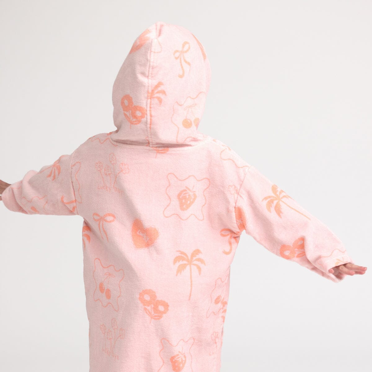 Crywolf - EVERYWHERE ZIP-UP TOWEL - Pink Girls Crywolf