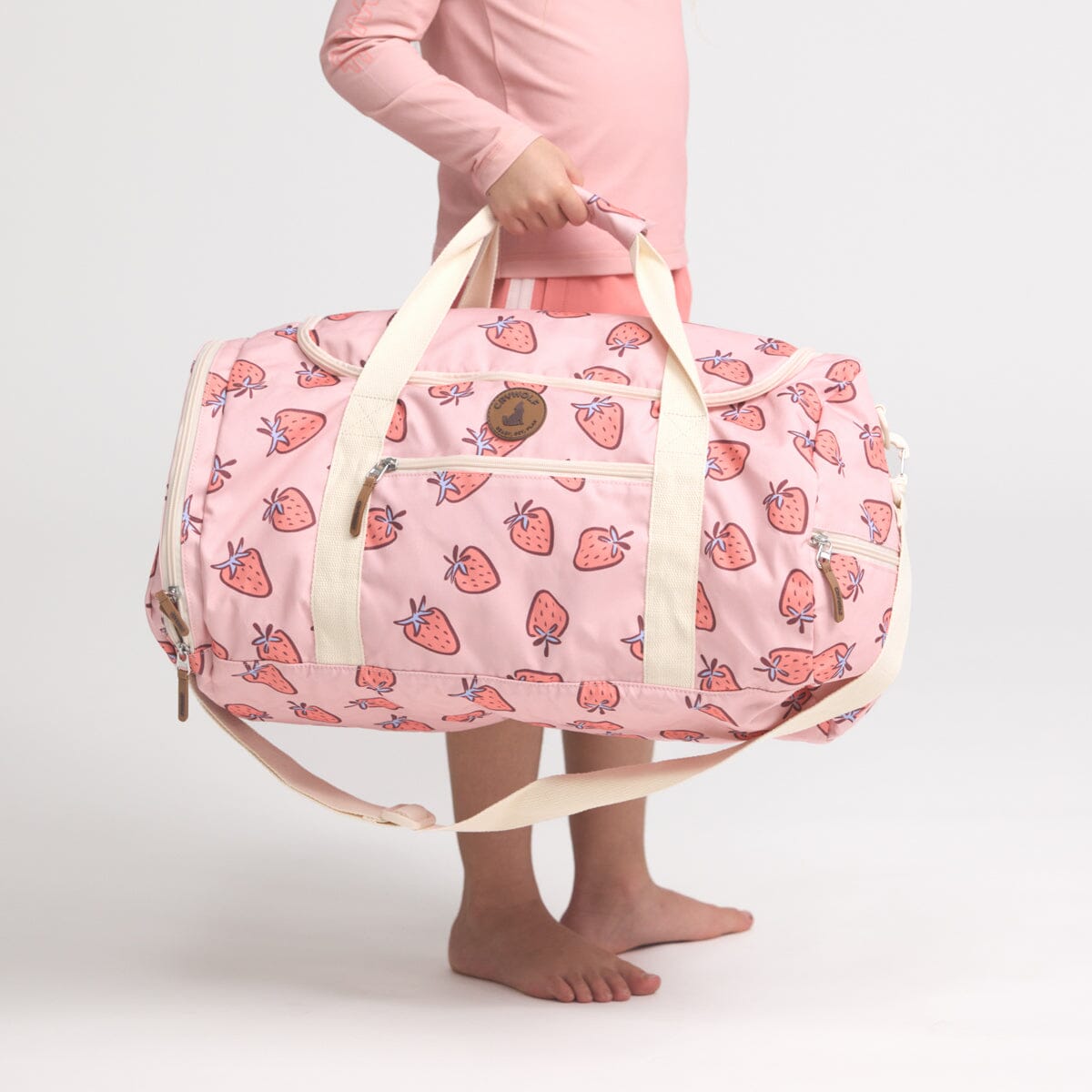 Crywolf - PACKABLE DUFFEL BAG - Strawberry Splash Girls Crywolf
