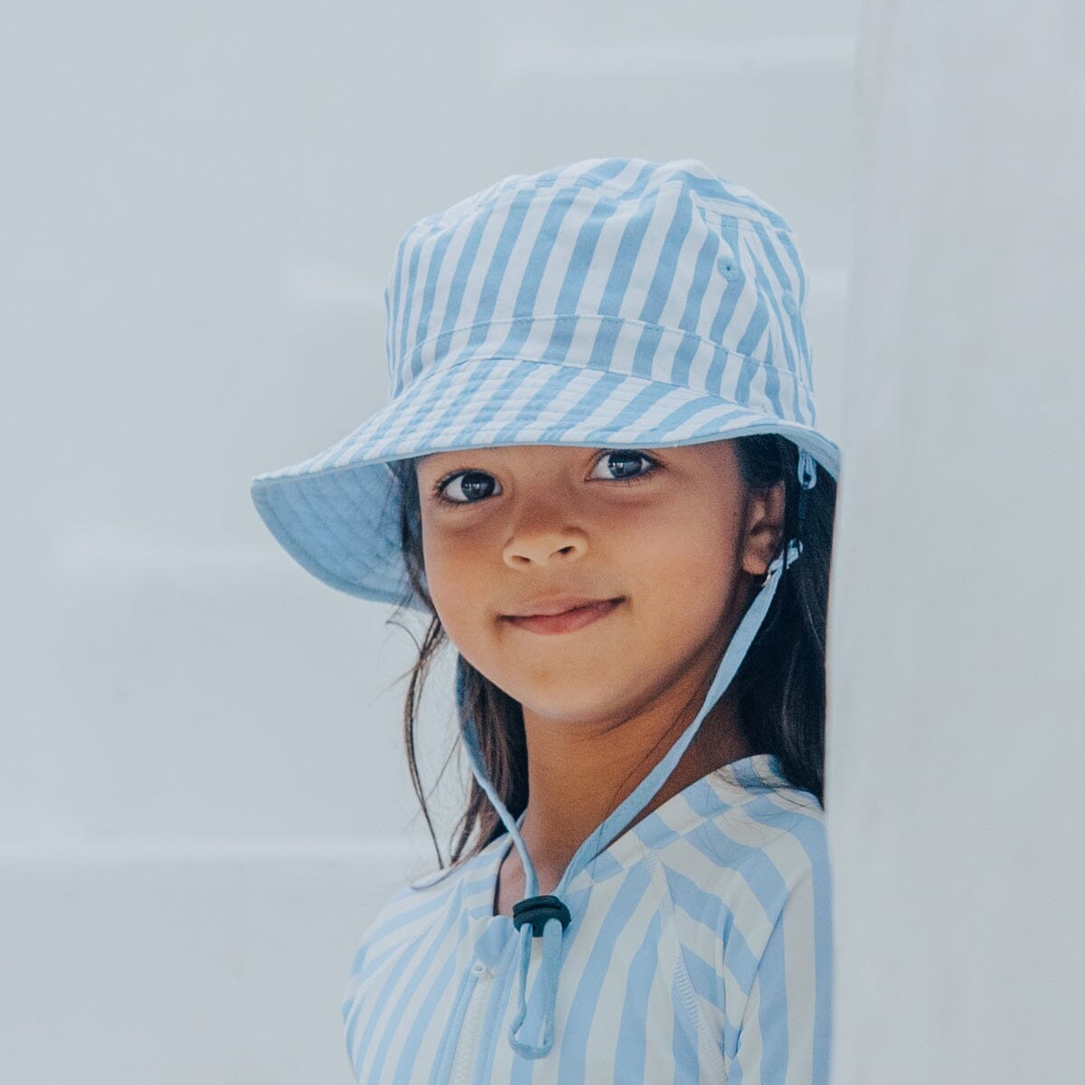 Crywolf - REVERSIBLE BUCKET HAT - Sky Blue Stripe Boys Crywolf