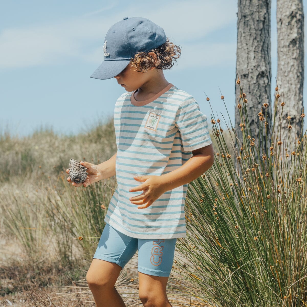 Crywolf - SUN SMART T-SHIRT - Blue Stripe Boys Crywolf