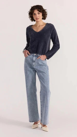 STAPLE THE LABEL - EMBER FLUFFY KNIT JUMPER - SLATE Womens STAPLE THE LABEL