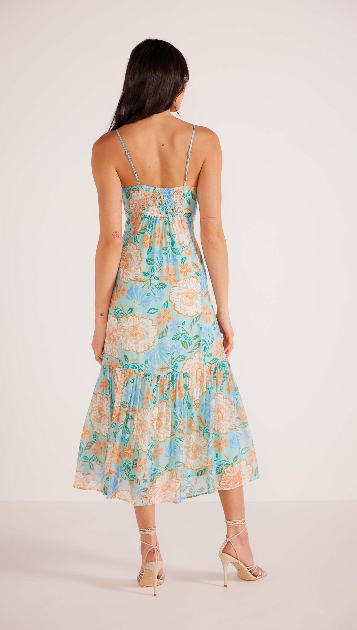 MINK PINK - EVELYN STRAPPY MIDAXI DRESS - Mint Floral *** DUE IN APPROX 22JAN*** Womens MINK PINK
