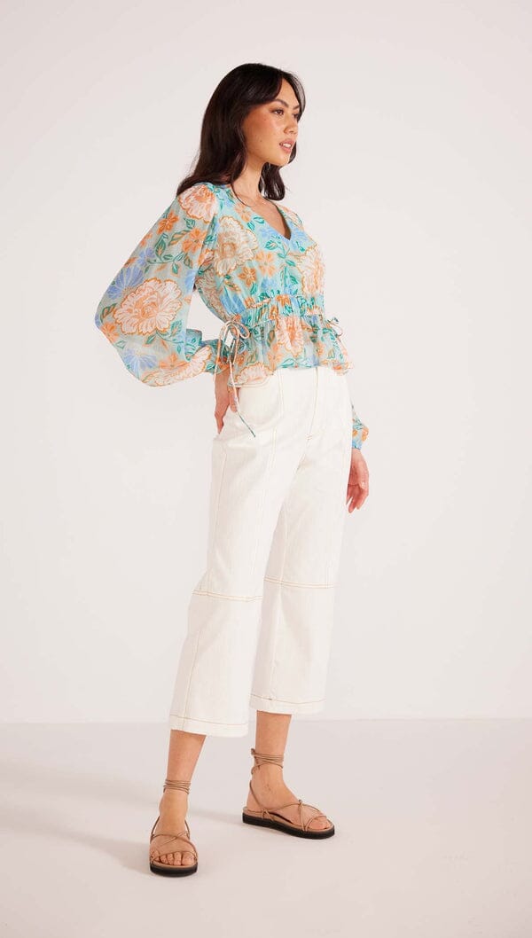 MINK PINK - EVELYN WRAP BLOUSE - Mint Floral *** DUE IN APPROX 22JAN*** Womens MINK PINK