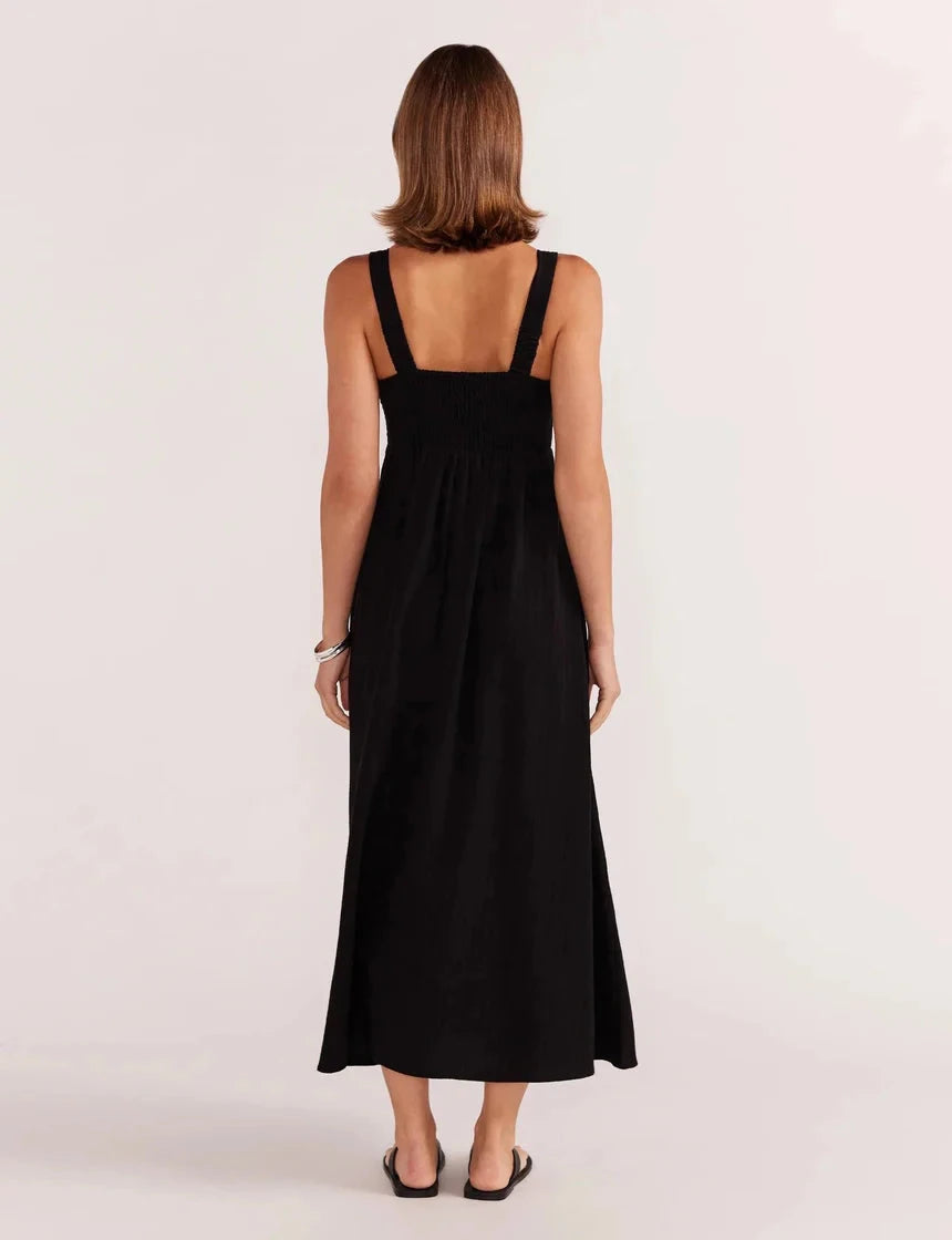 STAPLE THE LABEL - Ember Midi Dress - Black Womens STAPLE THE LABEL