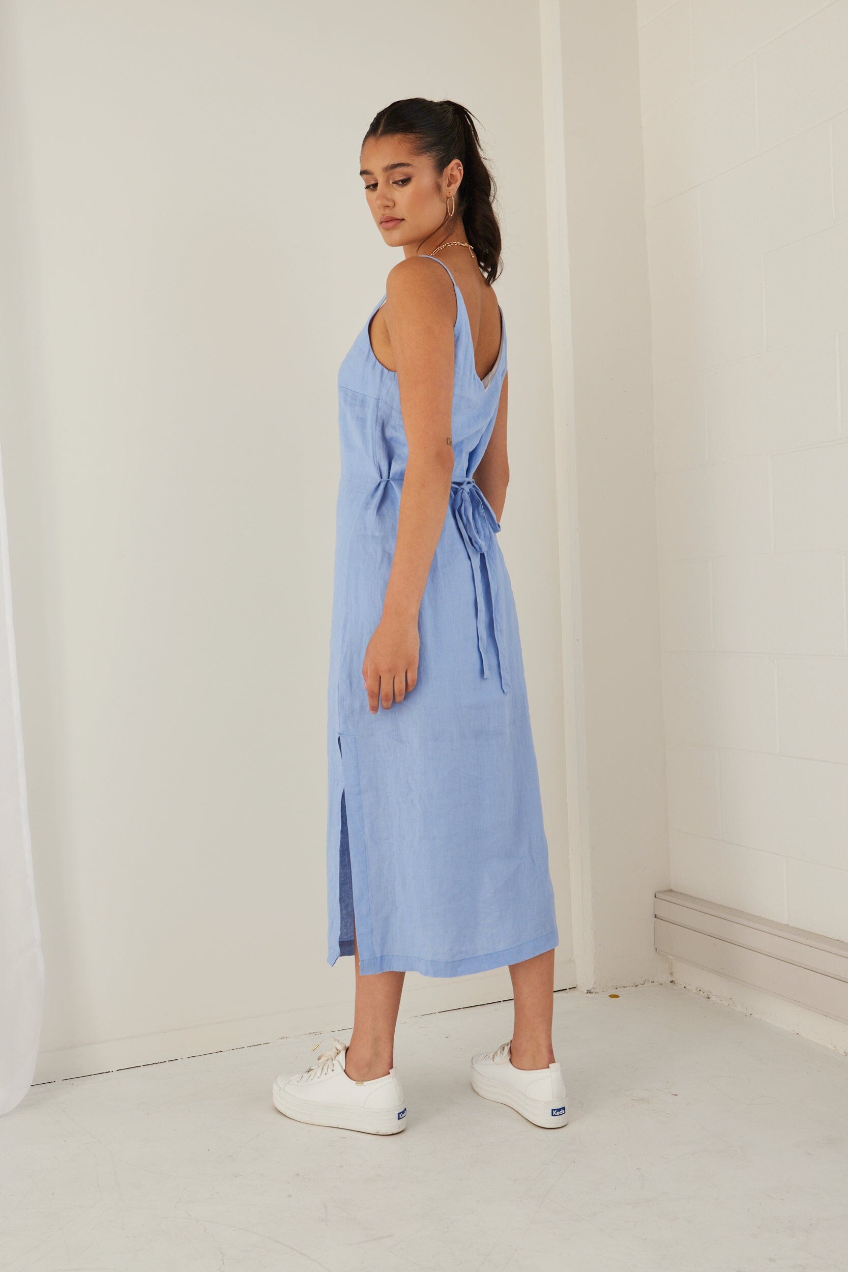 RE:UNION - Lulu Midi Dress -- Cornflower Blue Womens RE:UNION