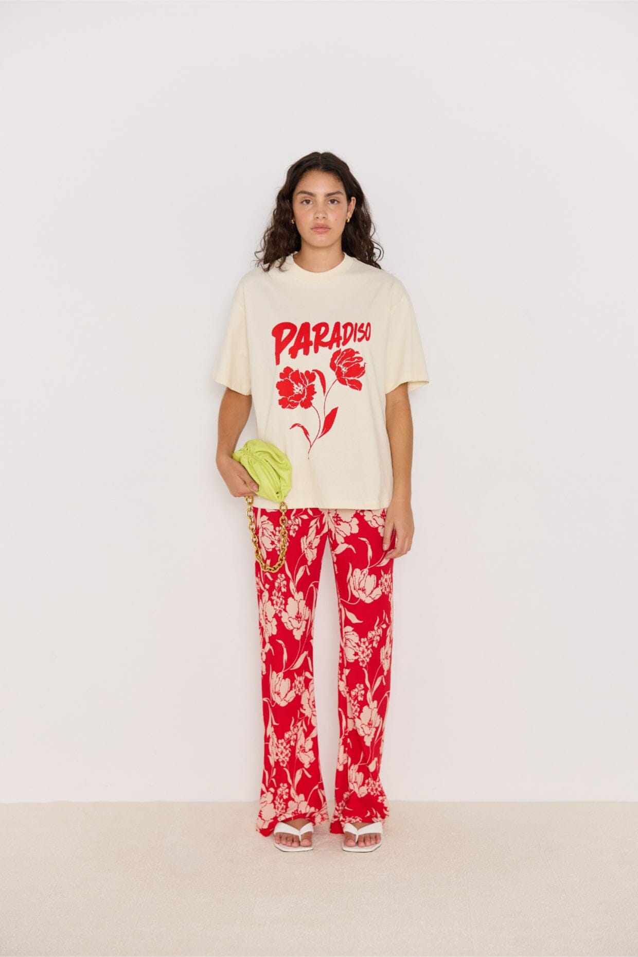 MINK PINK - POPPY PANTS - RED FLORAL Womens MINK PINK