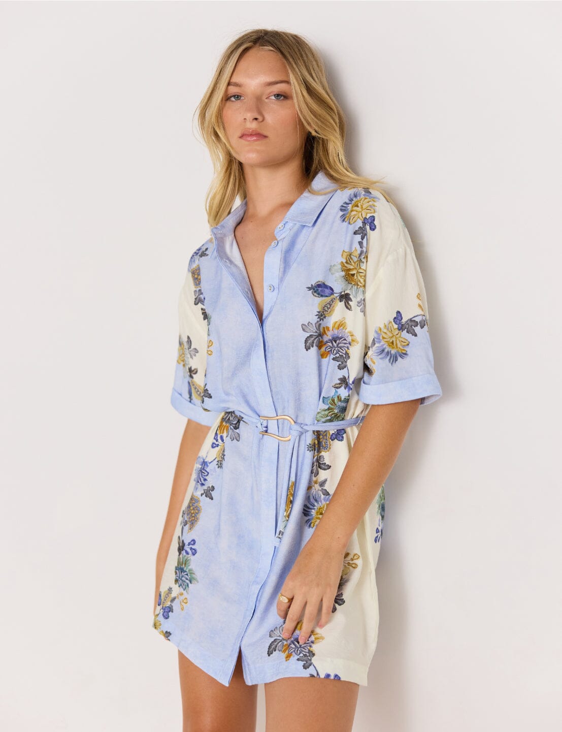 MINK PINK - LUCIA MINI SHIRTDRESS - FLORAL Womens MINK PINK