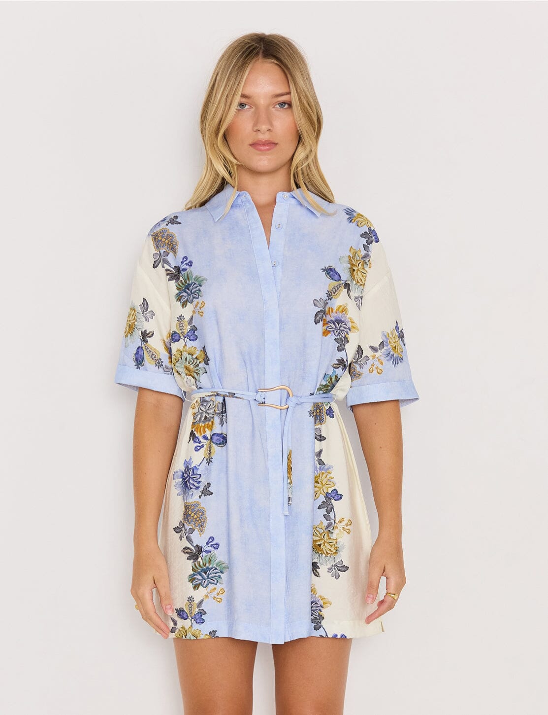 MINK PINK - LUCIA MINI SHIRTDRESS - FLORAL Womens MINK PINK