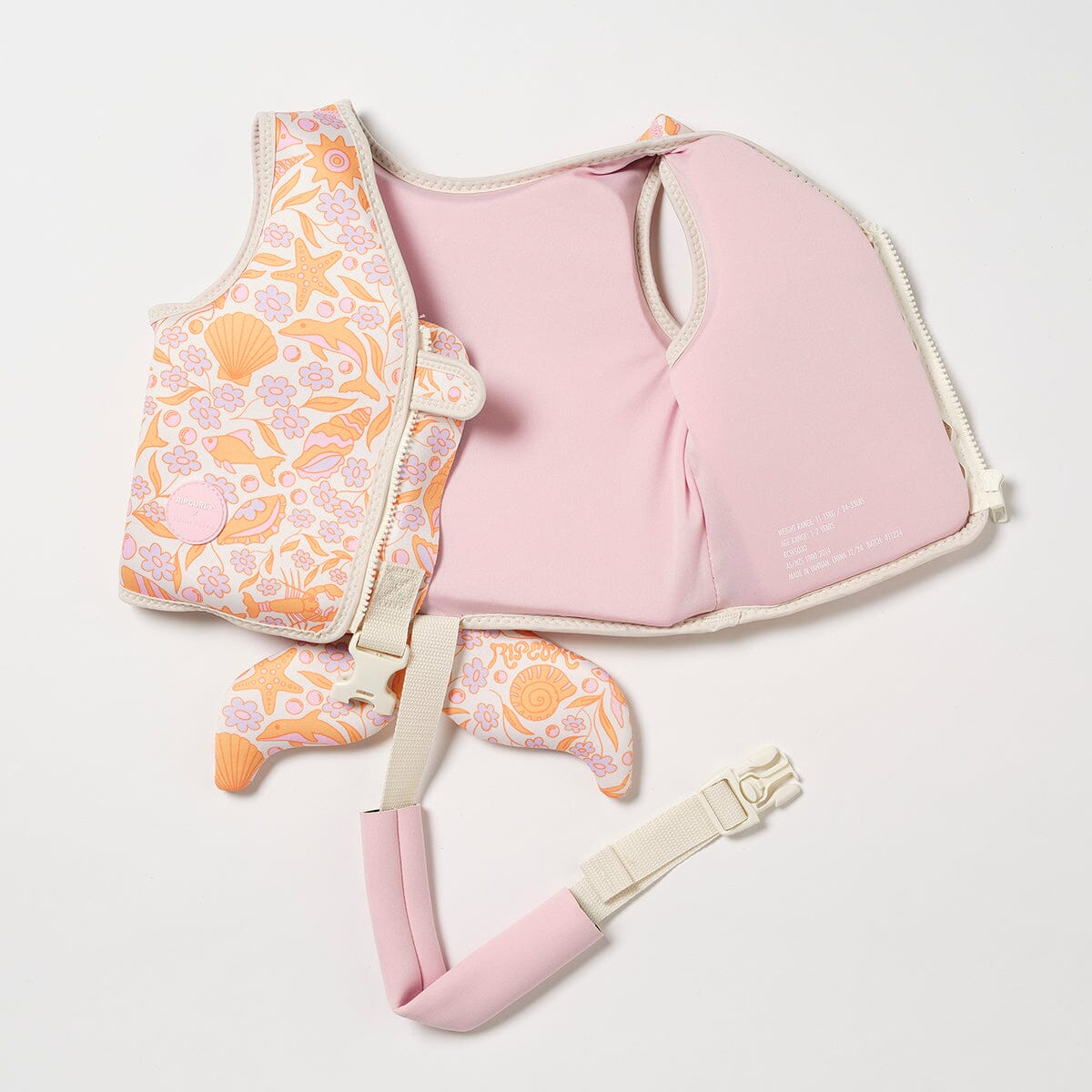 SUNNYLiFE - Kids Swim Vest - Ocean Magic Pink 3D CUTENESS Sunnylife