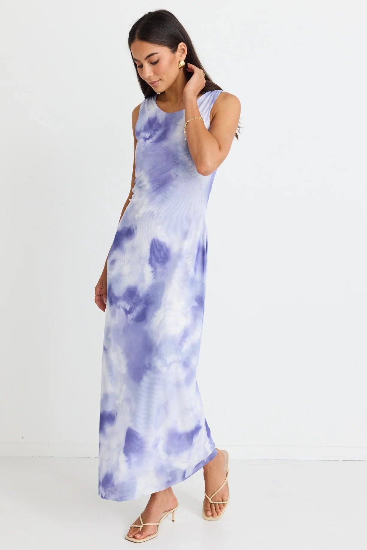 Stories Be Told - Rebel Sleeveless Mesh Maxi Dress - Lilac Womens Stories Be Told