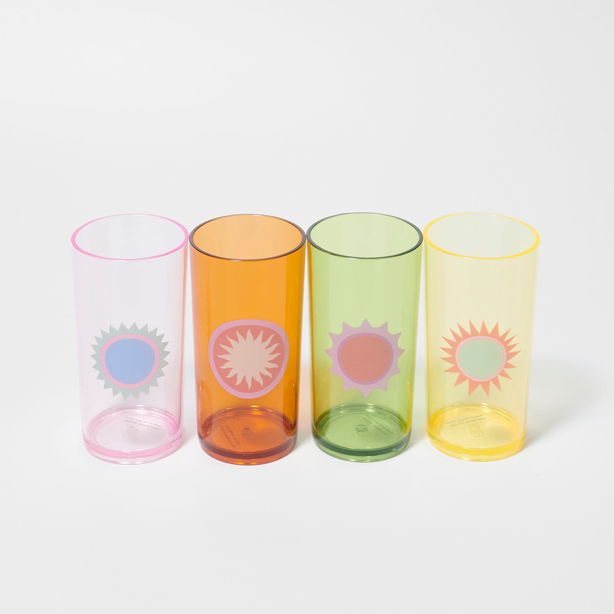 Sunnylife - Poolside Tall Tumbler - Rio Sun Multi - Set of 4 *** PRE ORDER / DUE LATE NOV*** CUTENESS Sunnylife