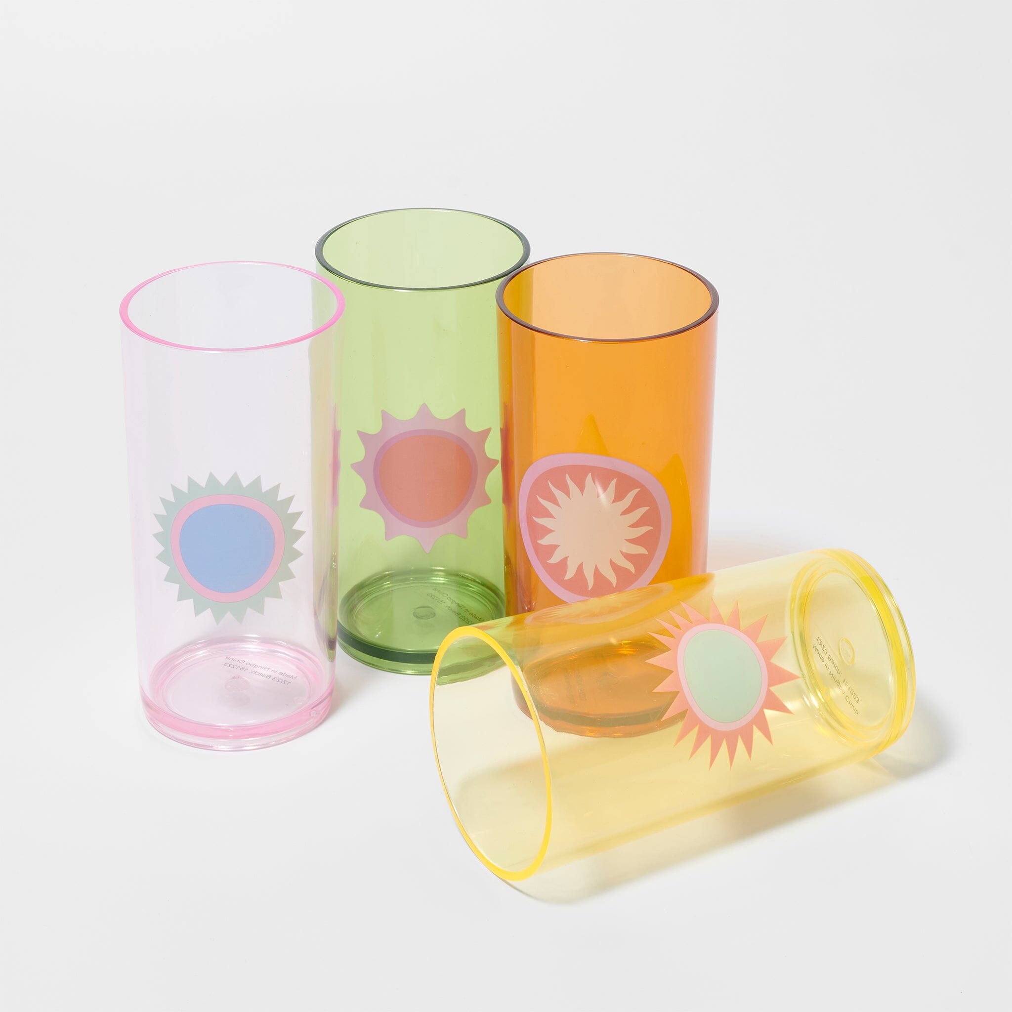 Sunnylife - Poolside Tall Tumbler - Rio Sun Multi - Set of 4 *** PRE ORDER / DUE LATE NOV*** CUTENESS Sunnylife