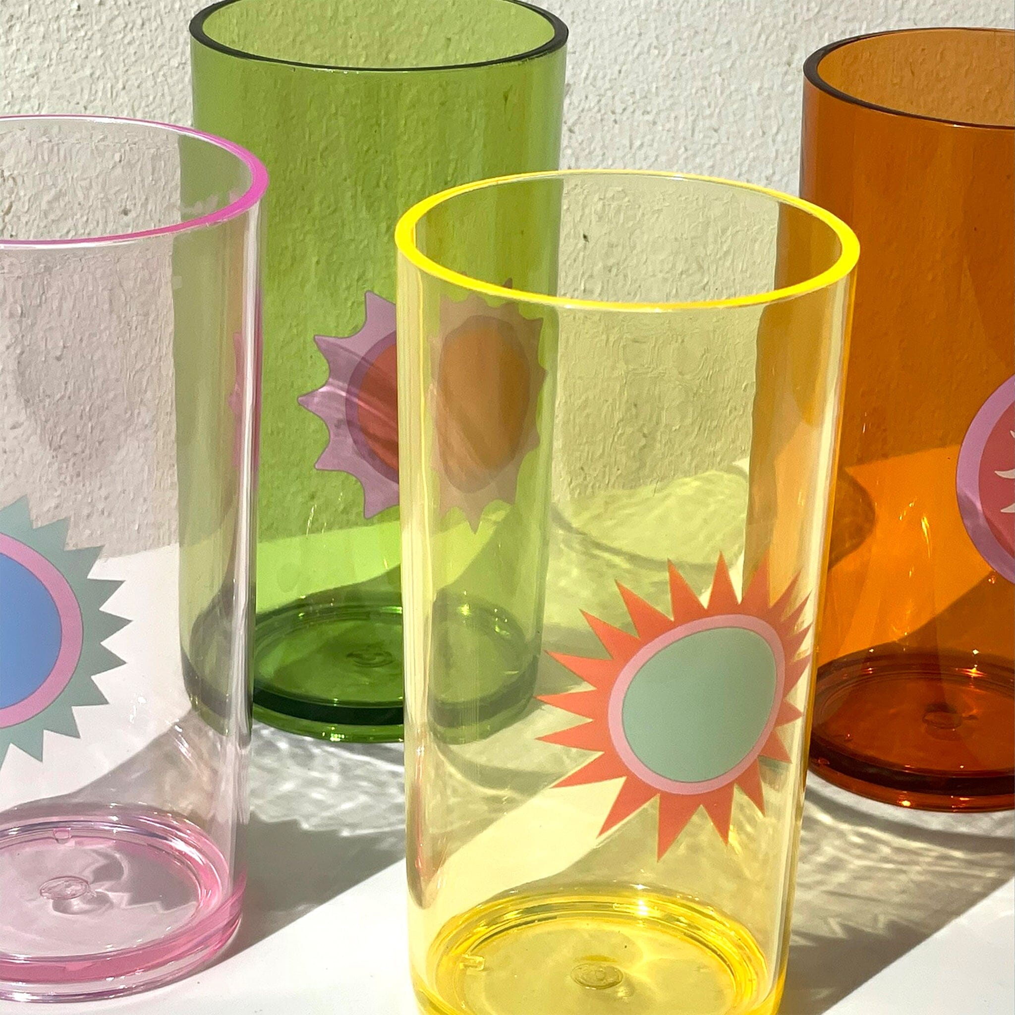 Sunnylife - Poolside Tall Tumbler - Rio Sun Multi - Set of 4 *** PRE ORDER / DUE LATE NOV*** CUTENESS Sunnylife