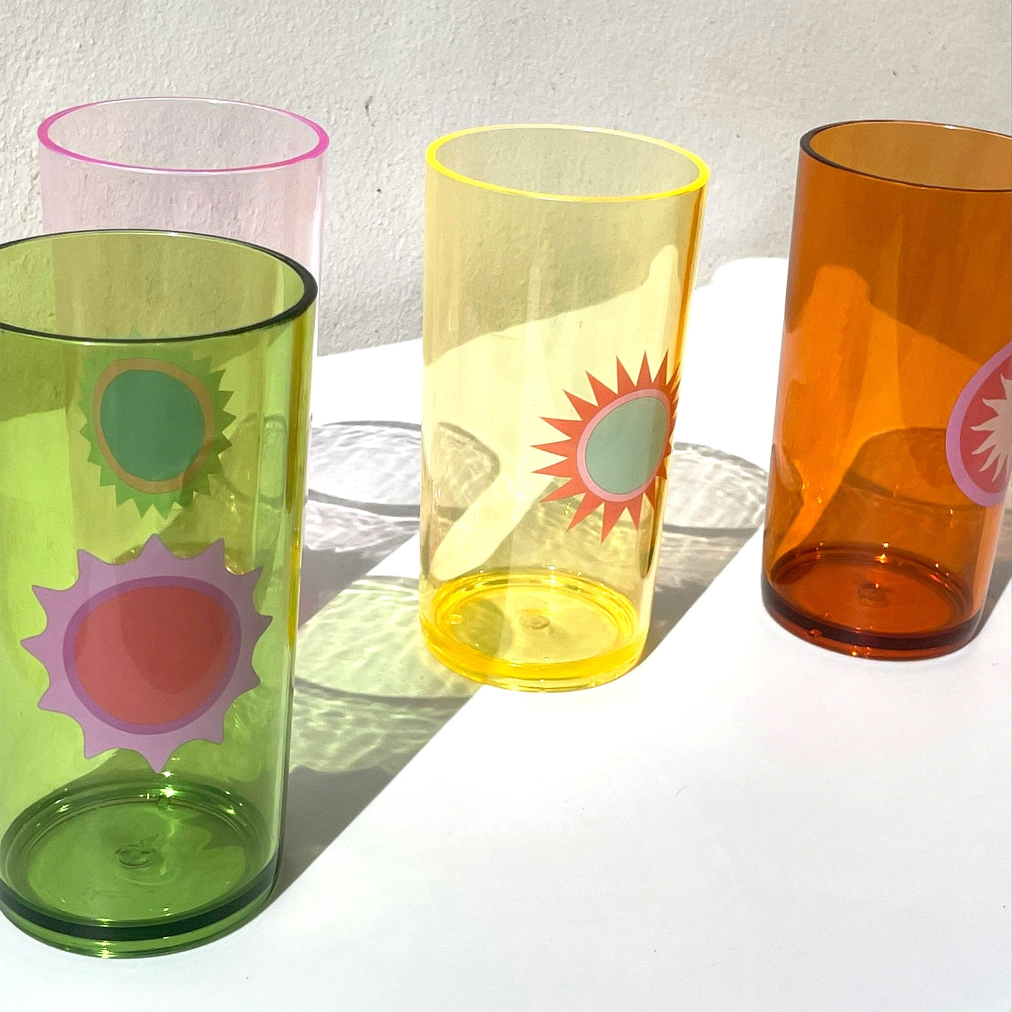 Sunnylife - Poolside Tall Tumbler - Rio Sun Multi - Set of 4 *** PRE ORDER / DUE LATE NOV*** CUTENESS Sunnylife