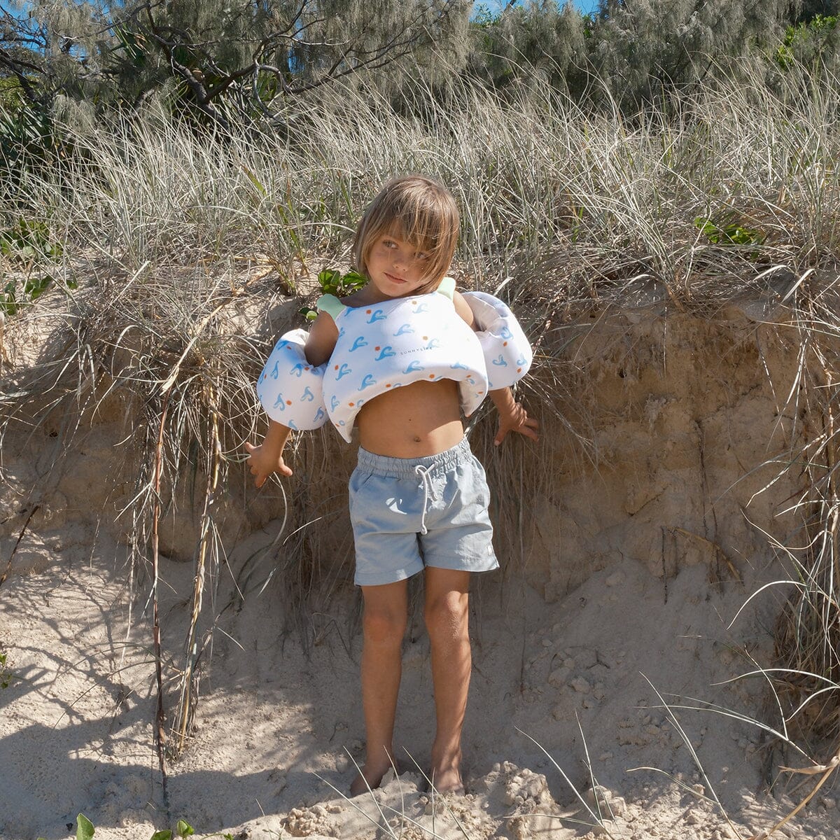 SUNNYLiFE - Floatie Jacket 3-6 Years - Sammy the Seagull - Blue Wave CUTENESS Sunnylife