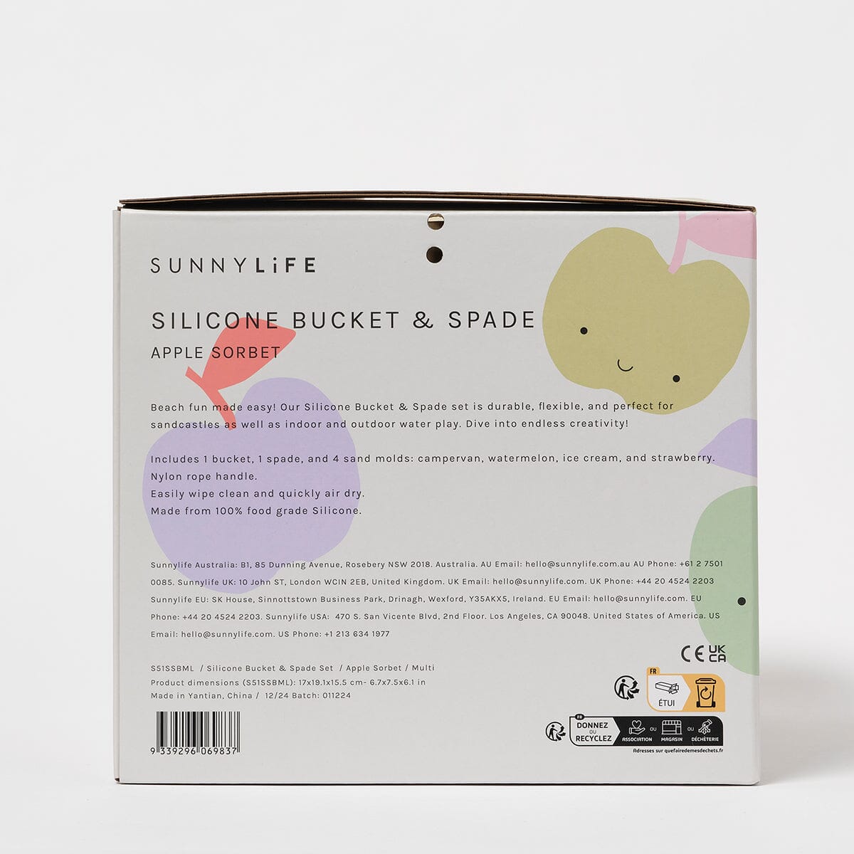 SUNNYLiFE - Silicone Bucket & Spade Set Apple Sorbet - Multicoloured CUTENESS Sunnylife