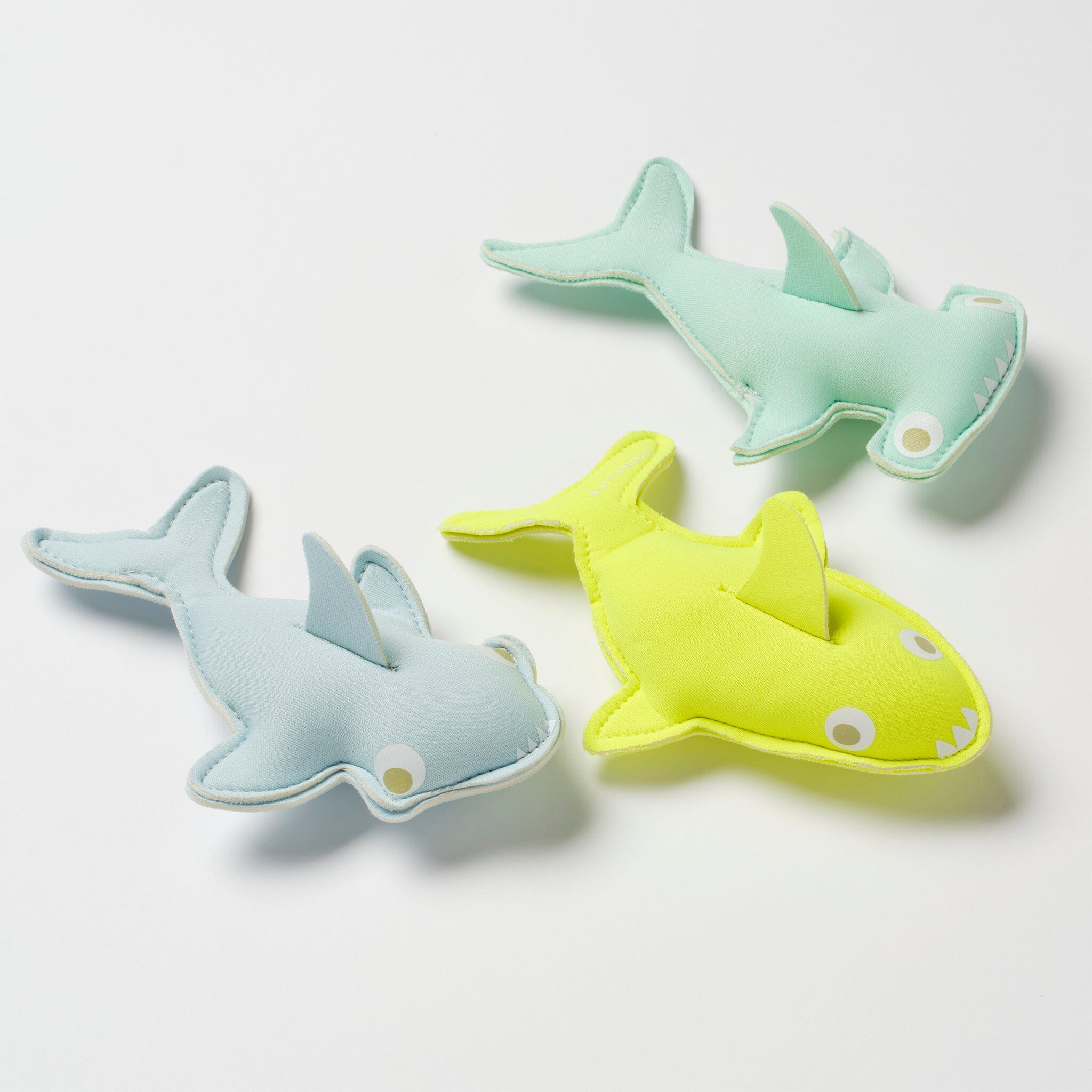 Sunnylife | Salty the Shark Dive Buddies - Aqua Neon Yellow / Set of 3 CUTENESS Sunnylife
